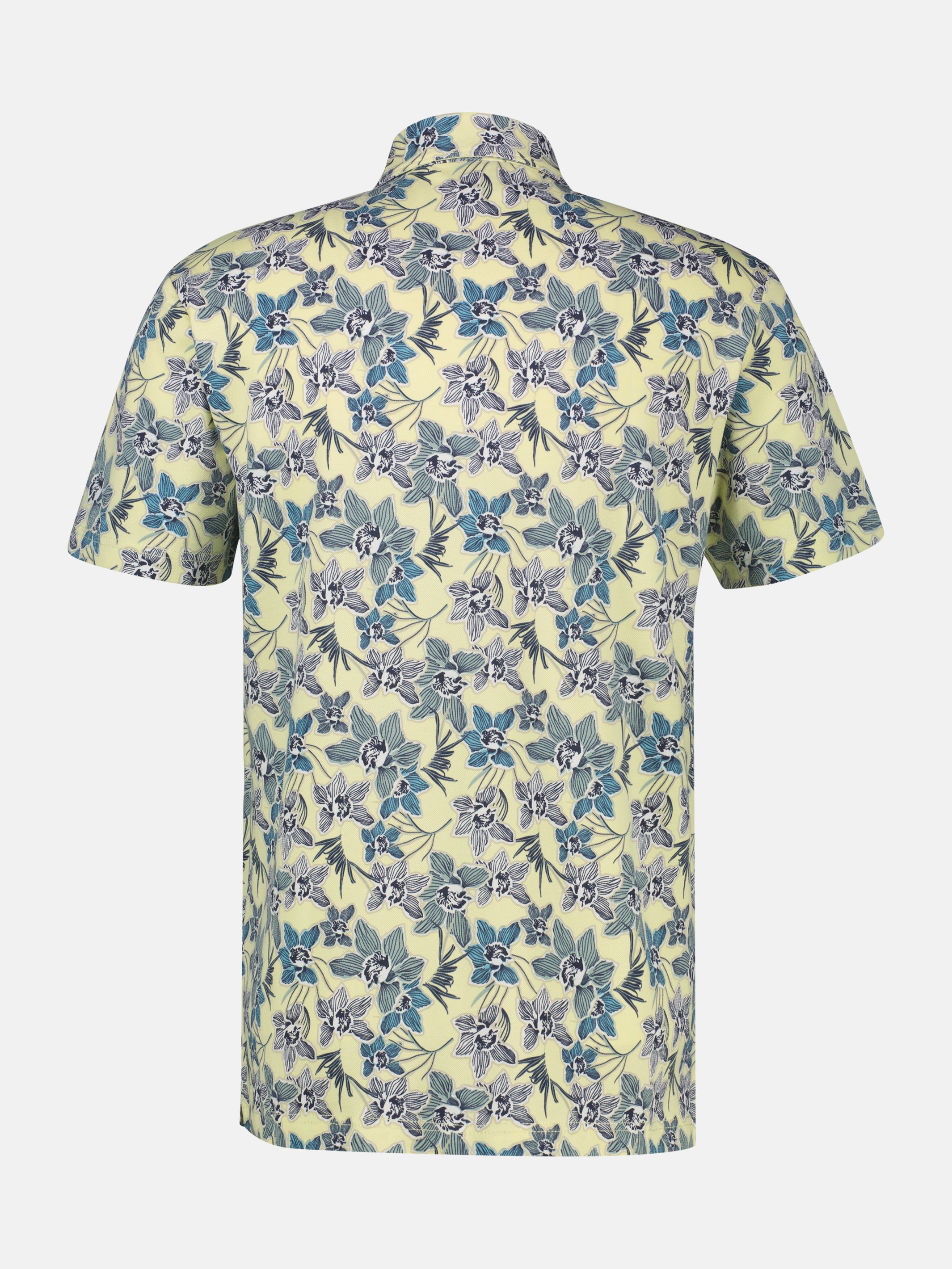 Sommerliches Poloshirt mit angesagtem, floralem Printmuster - Polo Shirt Kurzarm