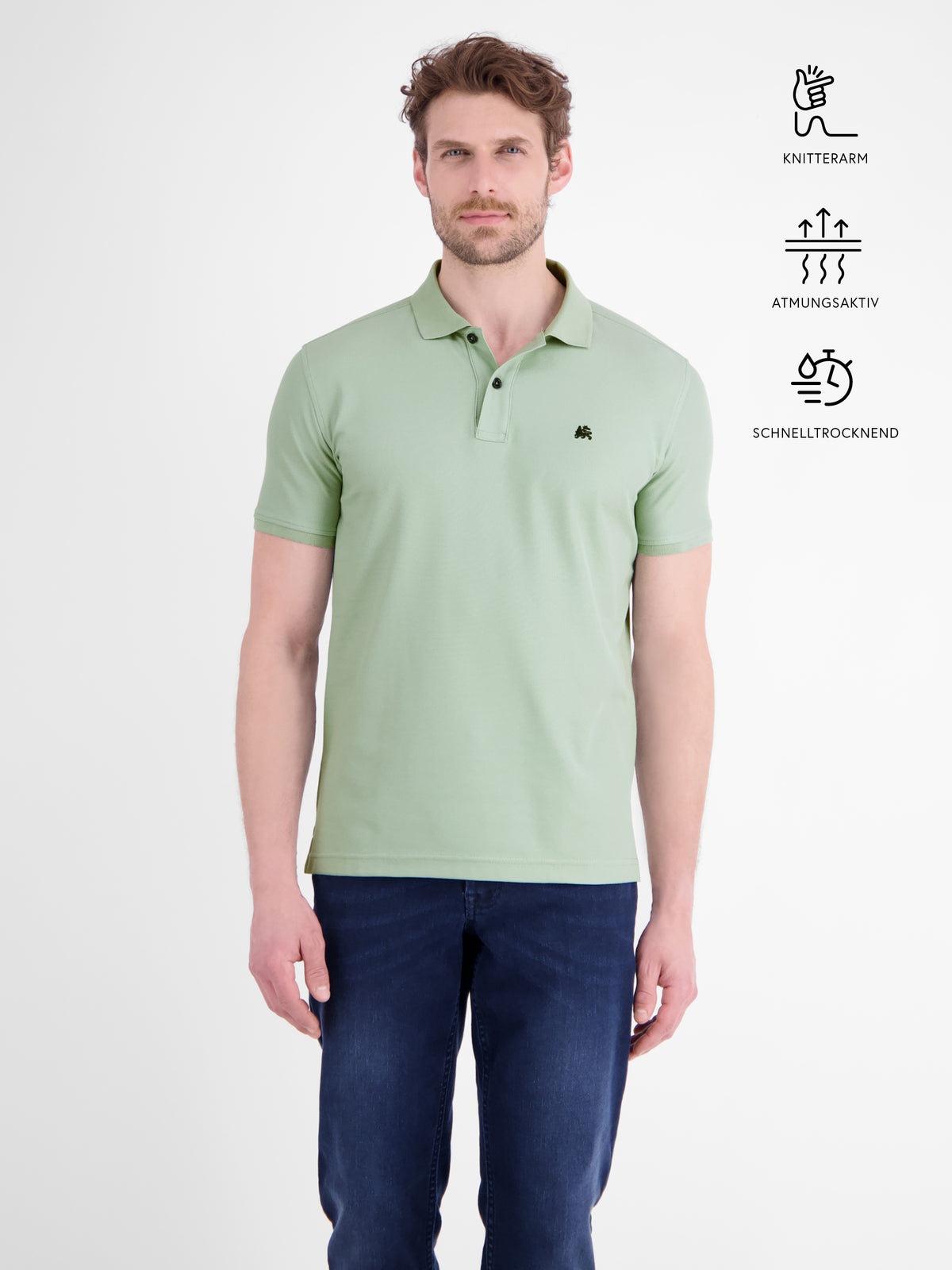 Kassisches Poloshirt für Herren in *Cool & Dry* Piquéqualität - Polo Shirt Kurzarm