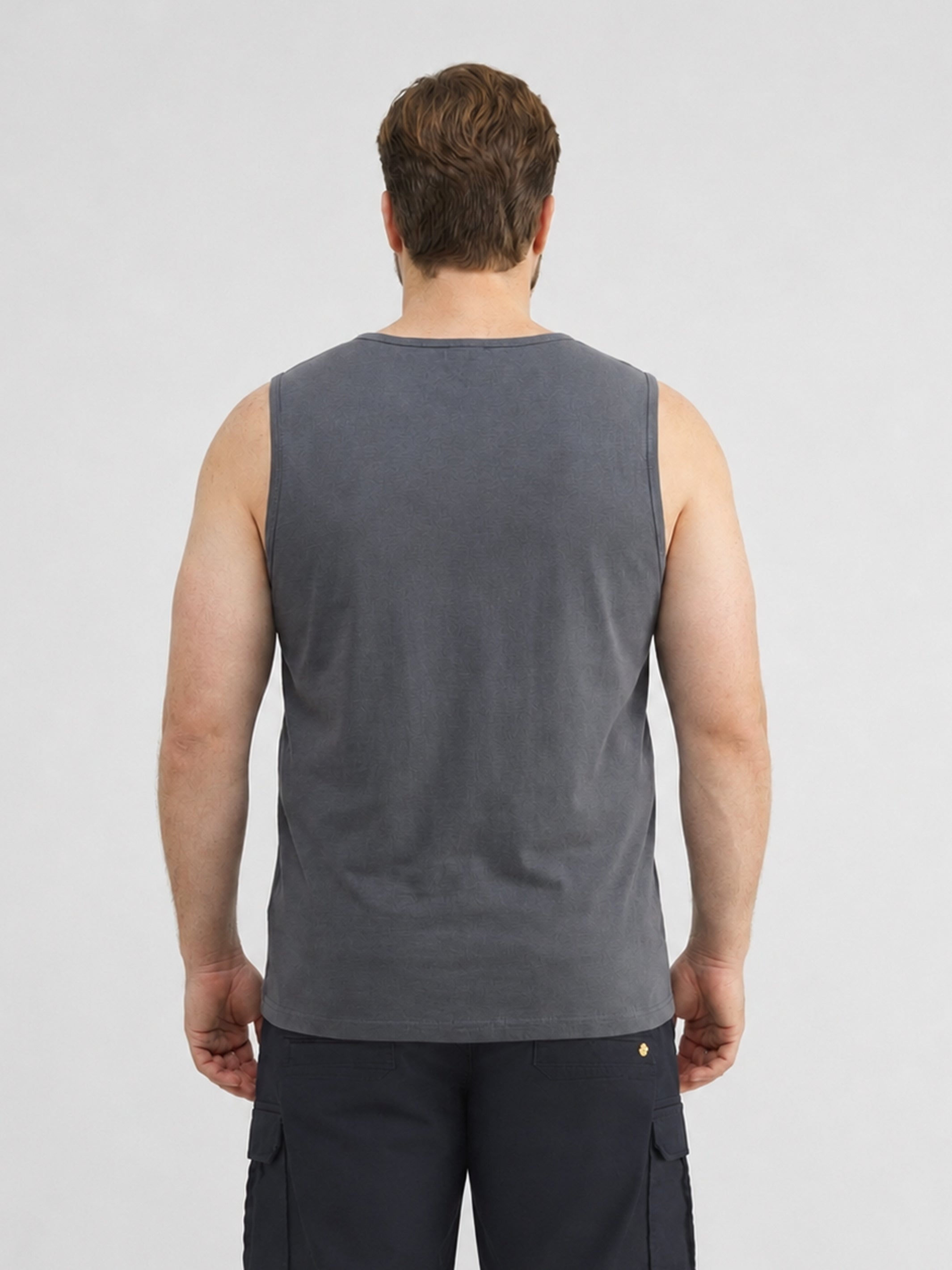 Sportliches Baumwoll-Tanktop mit O-Neck, große Größen - Tank Top