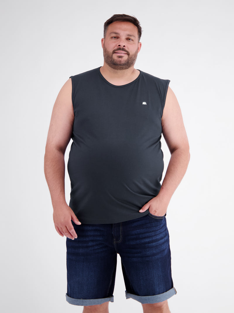 Sportliches Baumwoll-Tanktop mit O-Neck, große Größen
