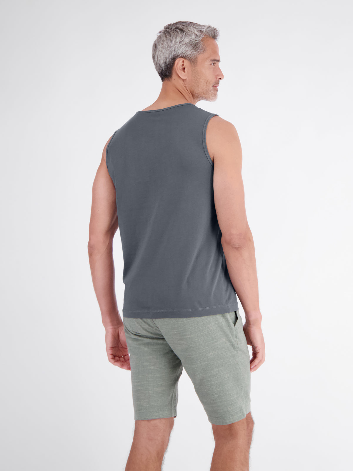 Sportliches Tanktop aus Baumwolle mit Rundhalskragen