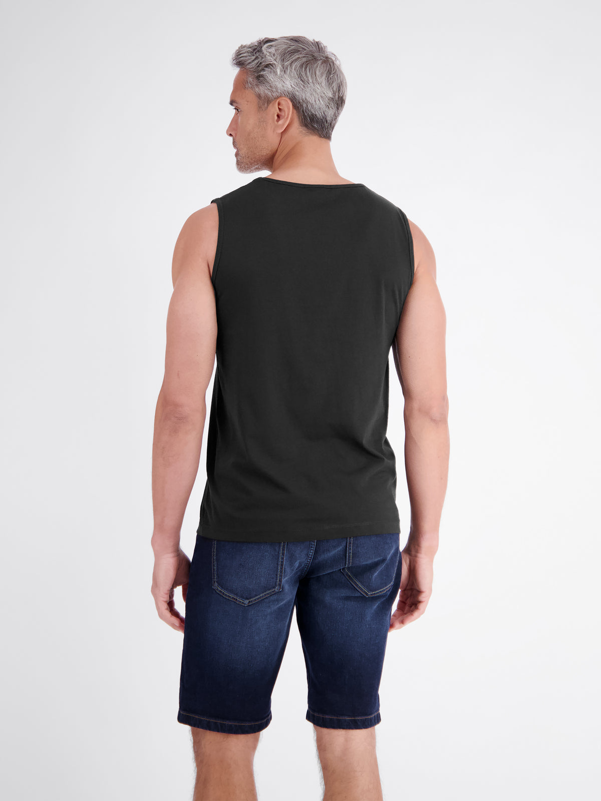 Sportliches Tanktop aus Baumwolle mit Rundhalskragen