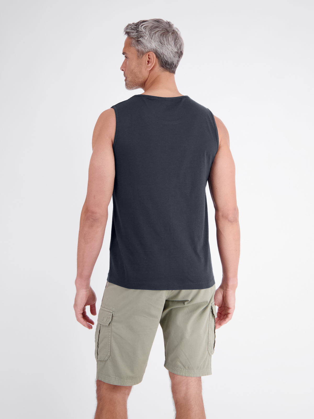 Sportliches Tanktop aus Baumwolle mit Rundhalskragen