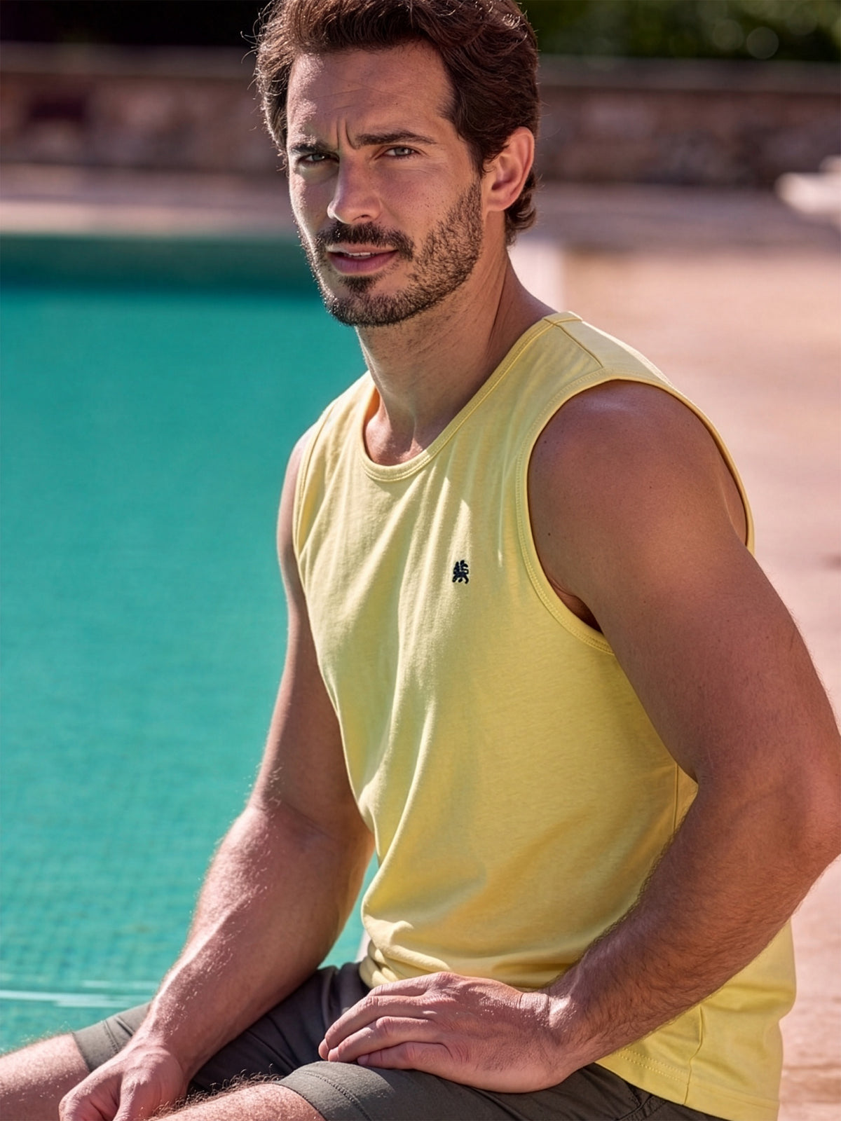 Sportliches Tanktop aus Baumwolle mit Rundhalskragen - Tank Top