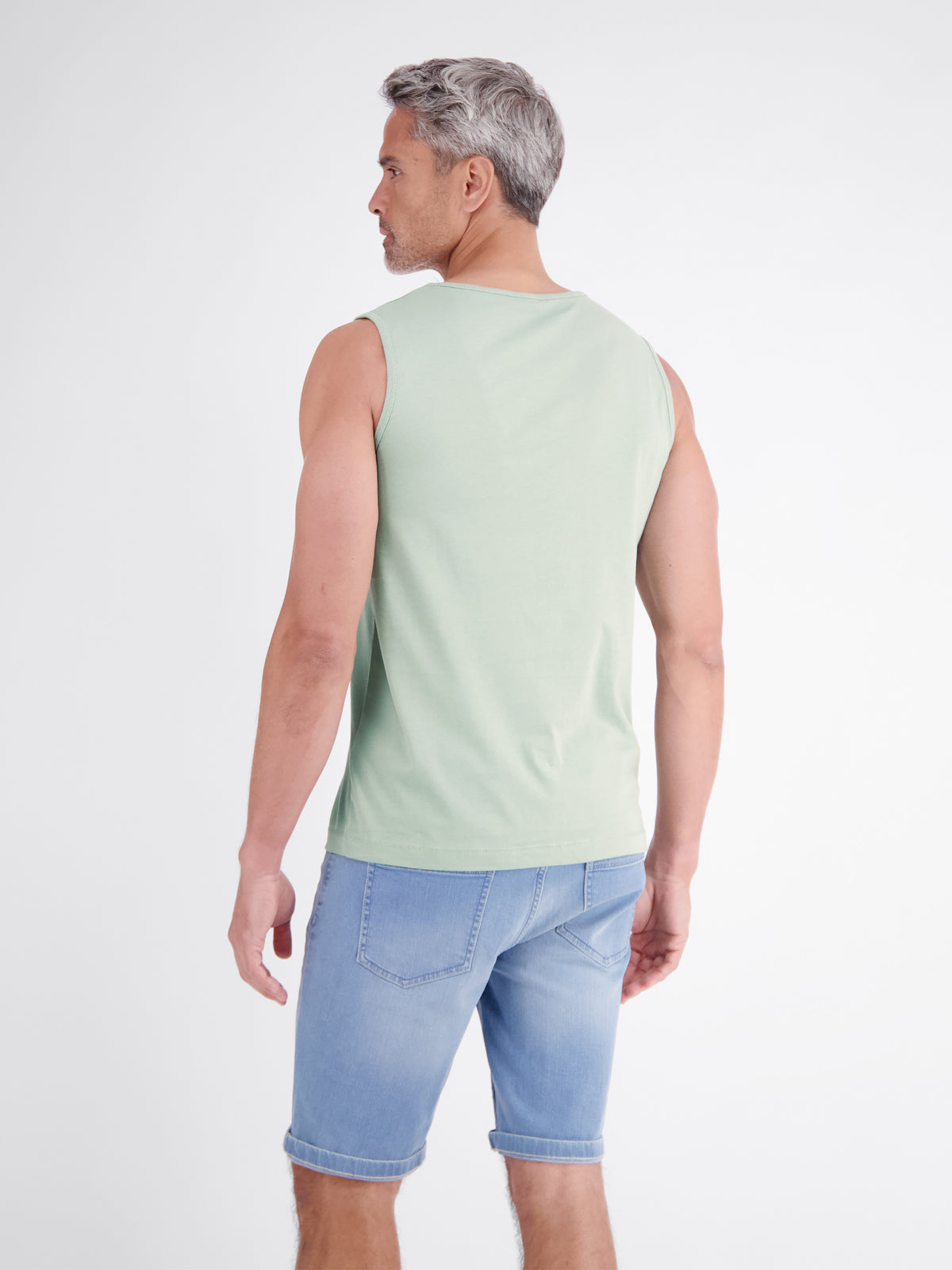Sportliches Tanktop aus Baumwolle mit Rundhalskragen