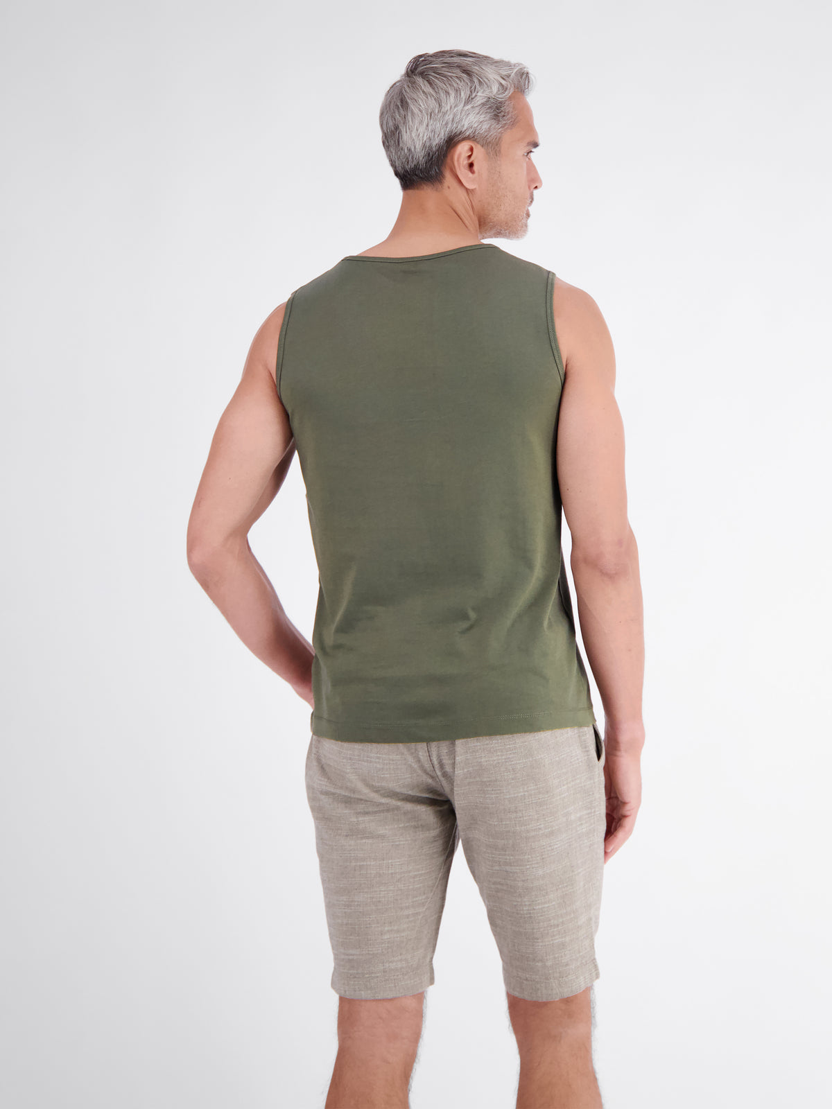 Sportliches Tanktop aus Baumwolle mit Rundhalskragen
