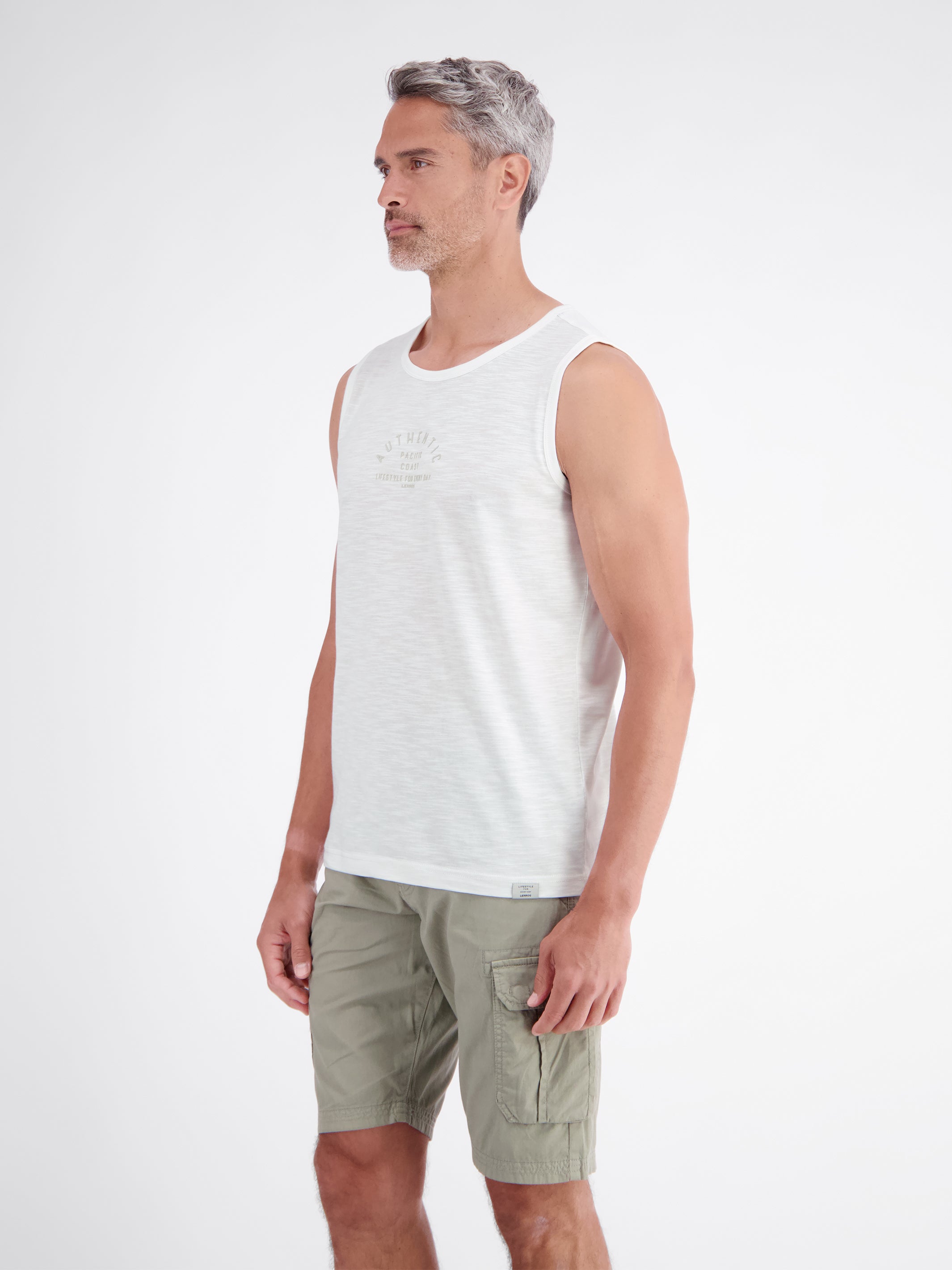 Luftiges Tanktop aus Baumwolle mit trendigem Slogan-Print