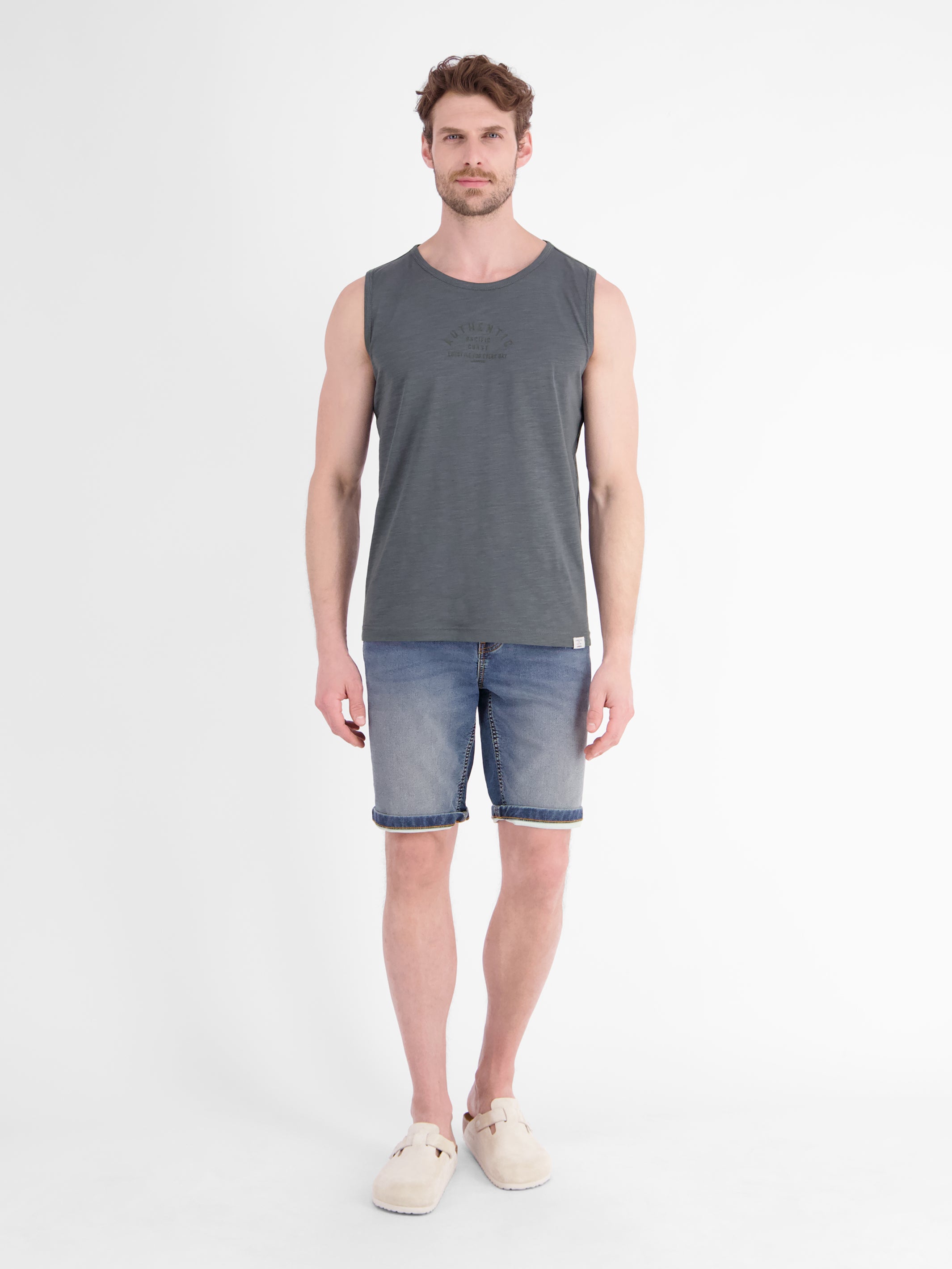 Luftiges Tanktop aus Baumwolle mit trendigem Slogan-Print - Tank Top