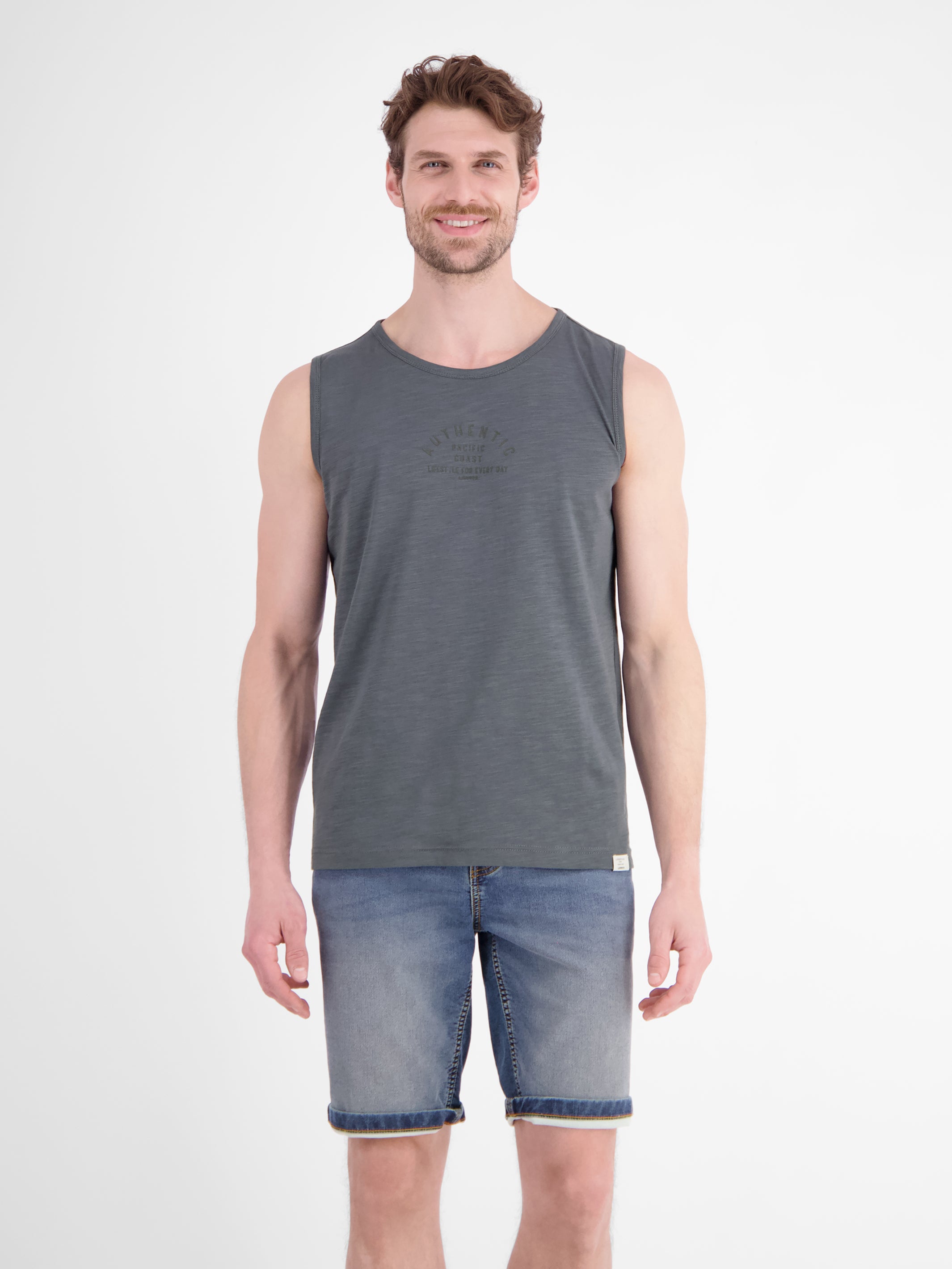 Luftiges Tanktop aus Baumwolle mit trendigem Slogan-Print - Tank Top
