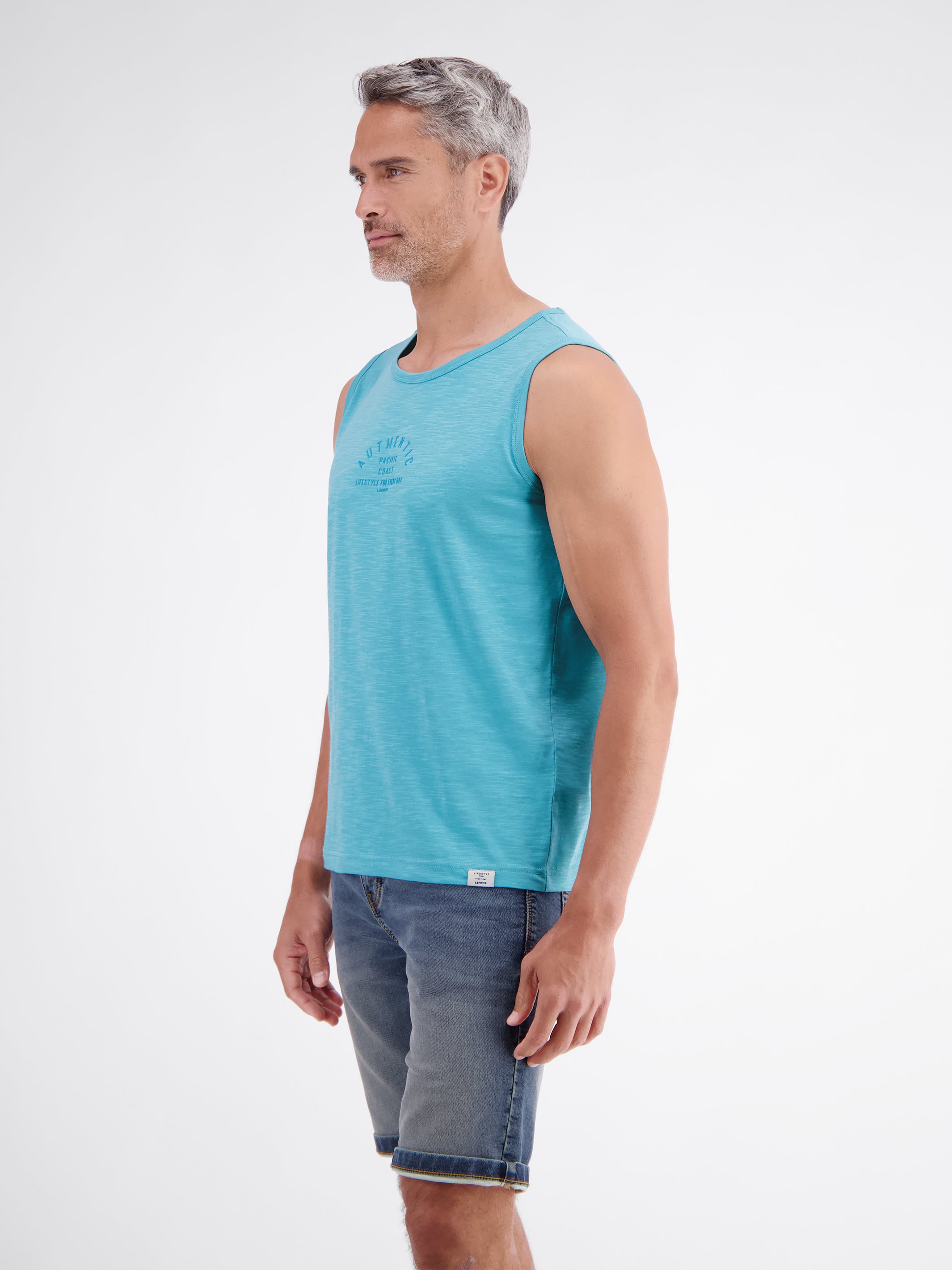 Luftiges Tanktop aus Baumwolle mit trendigem Slogan-Print