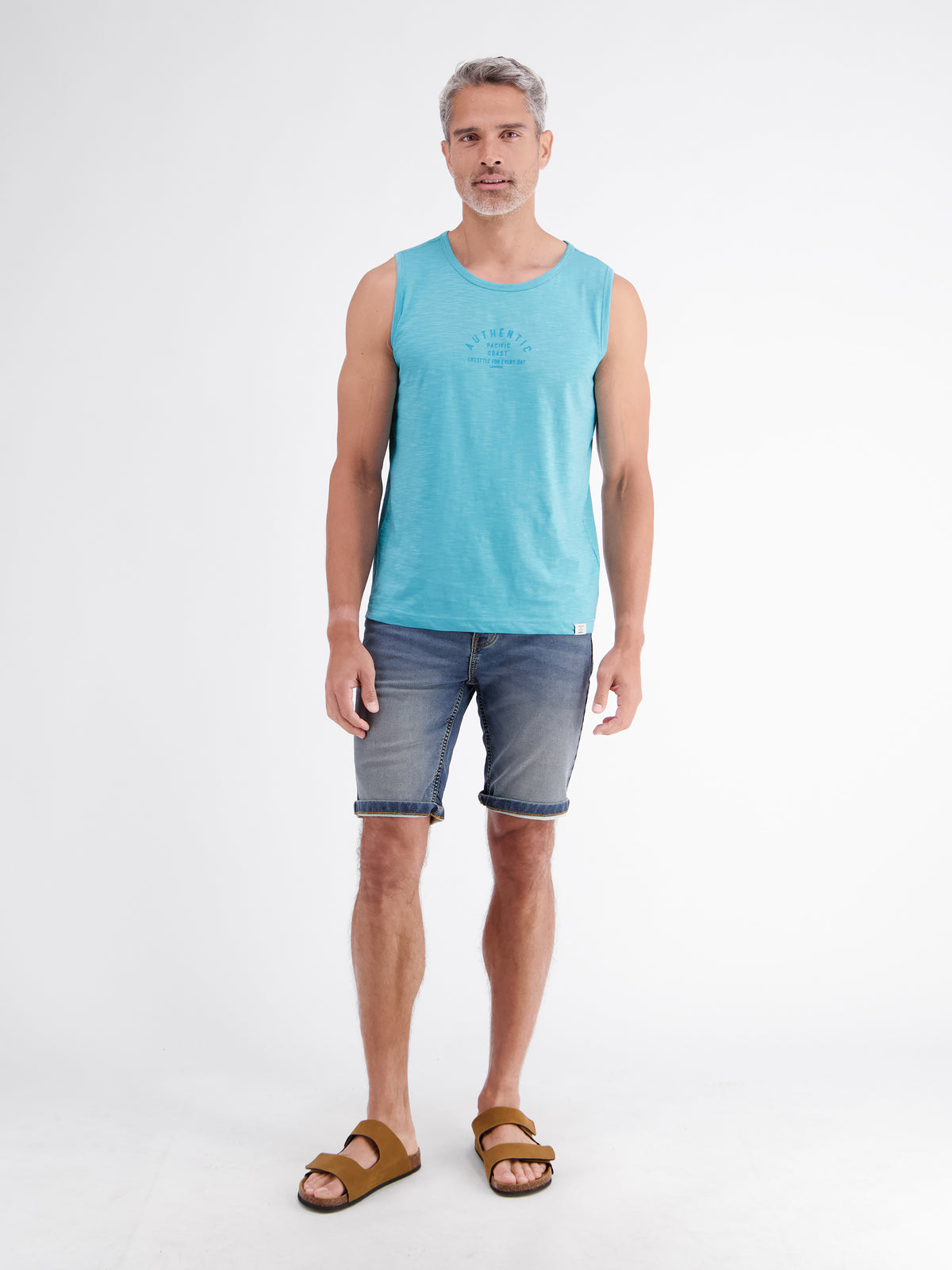 Luftiges Tanktop aus Baumwolle mit trendigem Slogan-Print