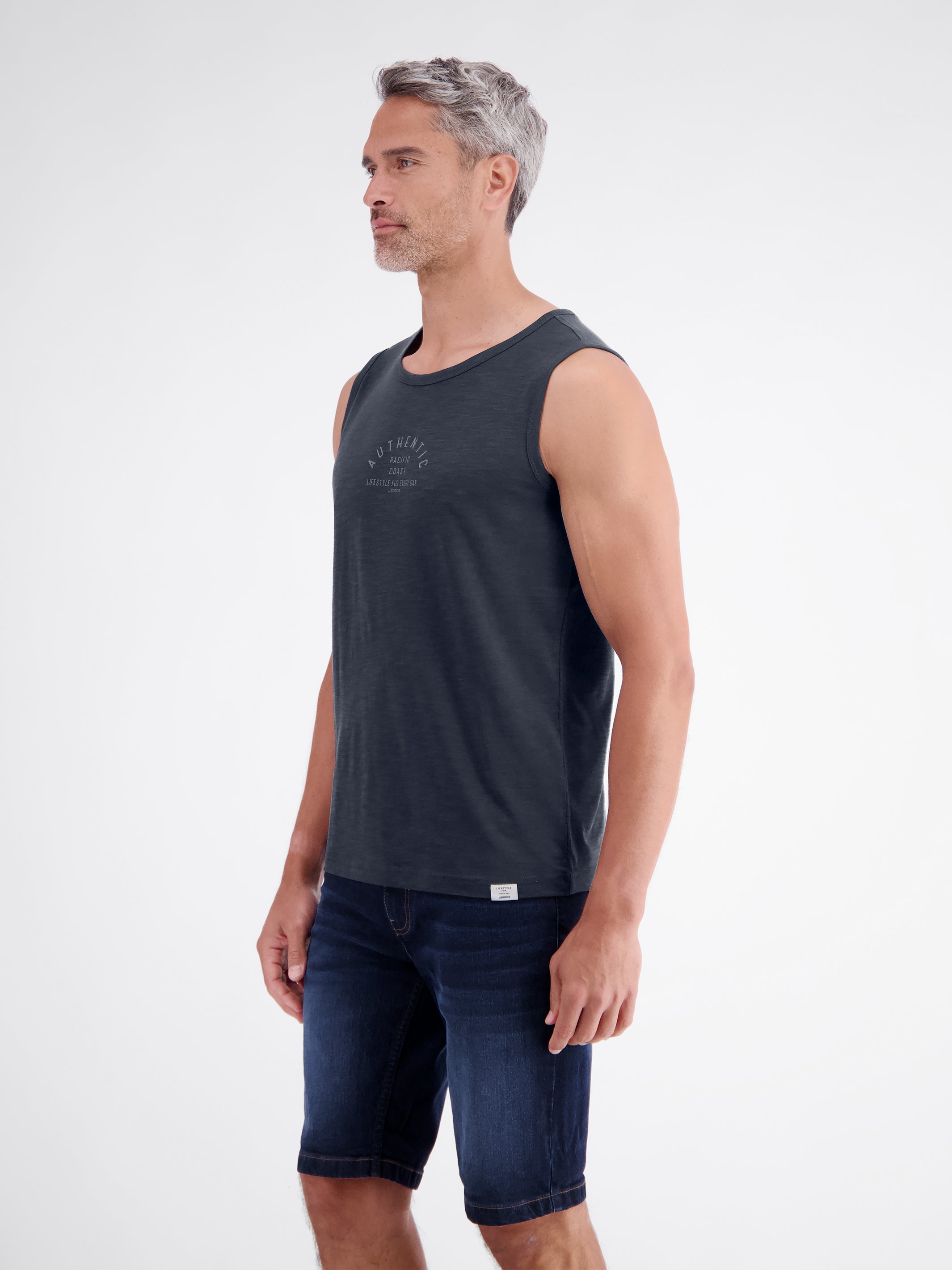 Luftiges Tanktop aus Baumwolle mit trendigem Slogan-Print