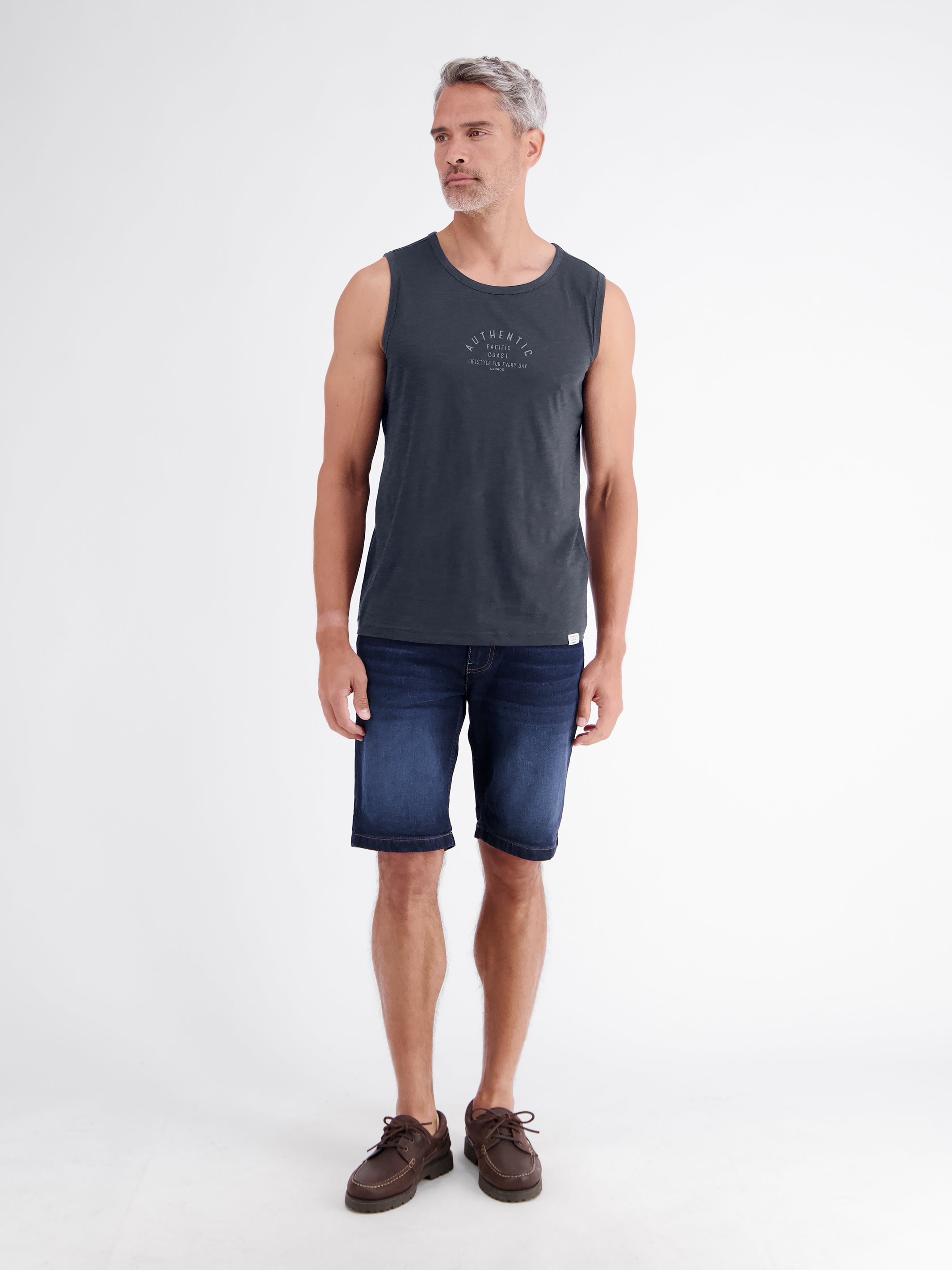Luftiges Tanktop aus Baumwolle mit trendigem Slogan-Print