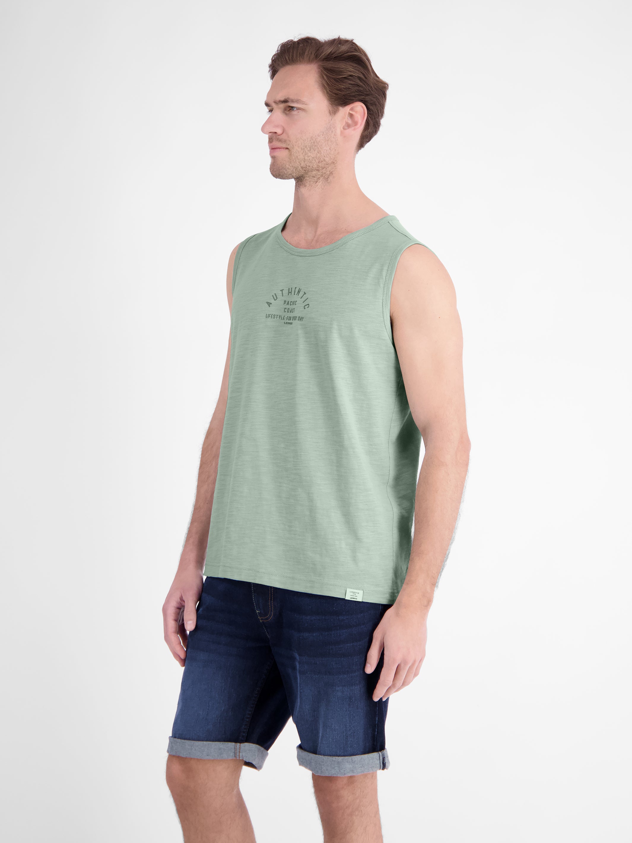 Luftiges Tanktop aus Baumwolle mit trendigem Slogan-Print - Tank Top