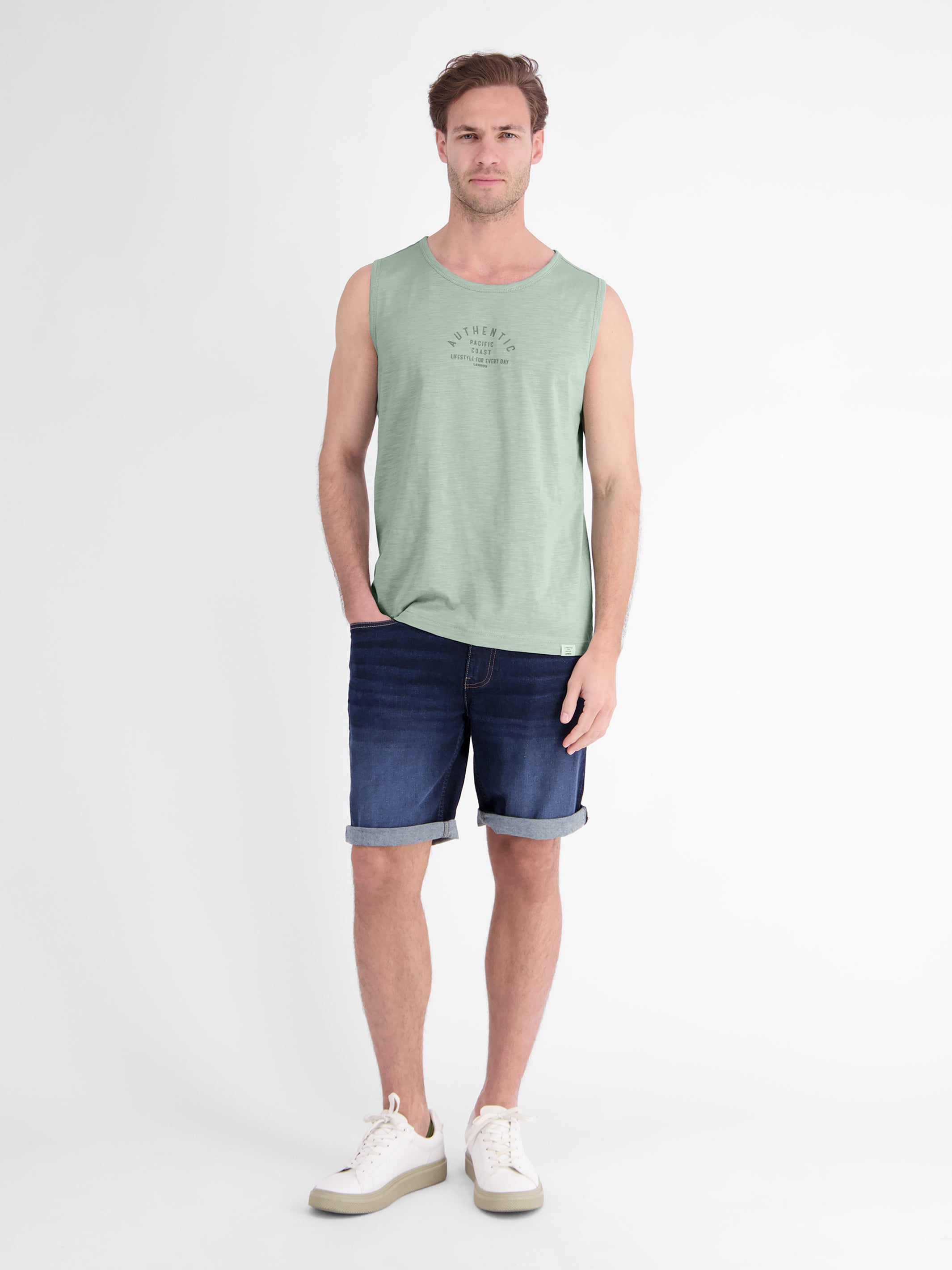Luftiges Tanktop aus Baumwolle mit trendigem Slogan-Print - Tank Top
