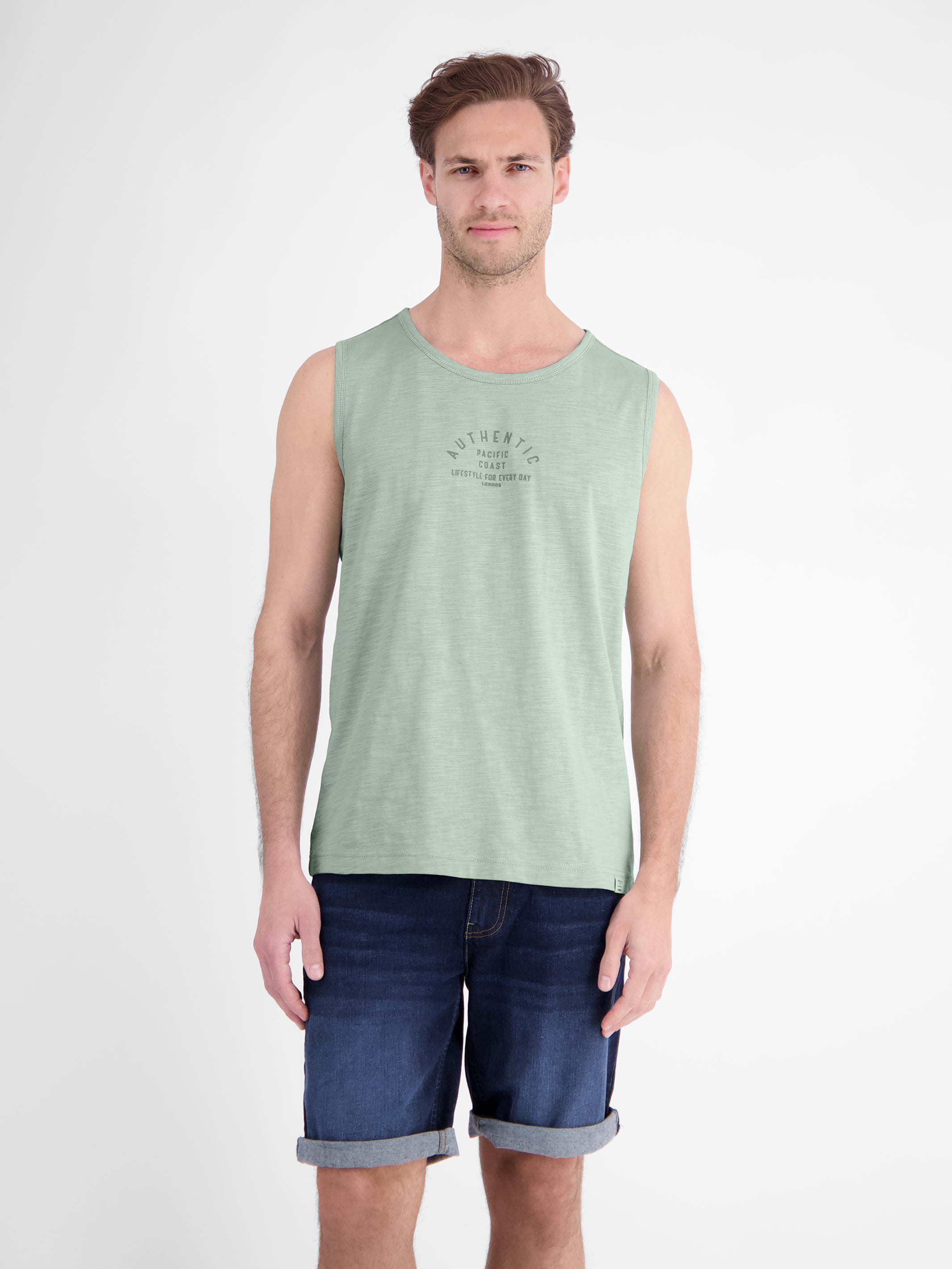 Luftiges Tanktop aus Baumwolle mit trendigem Slogan-Print - Tank Top