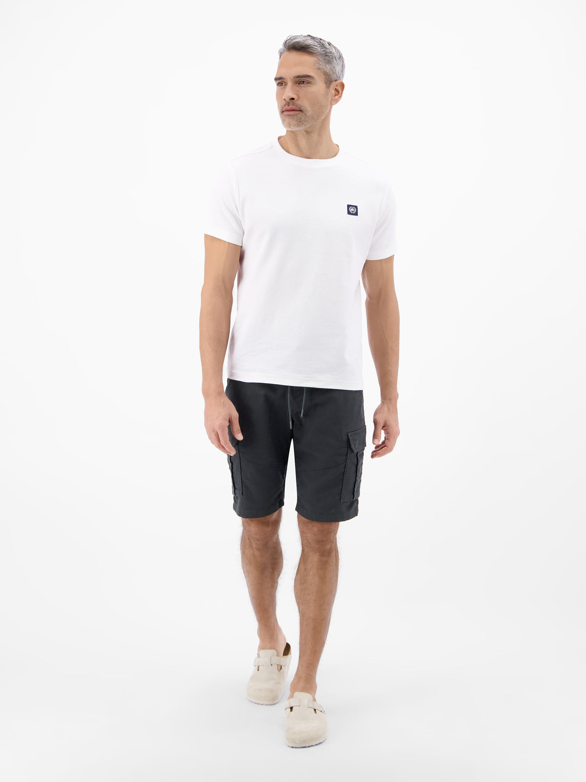 Maskuline Cargo-Bermuda mit Tunnelzug und Gürtelschlaufen - Cargo Shorts