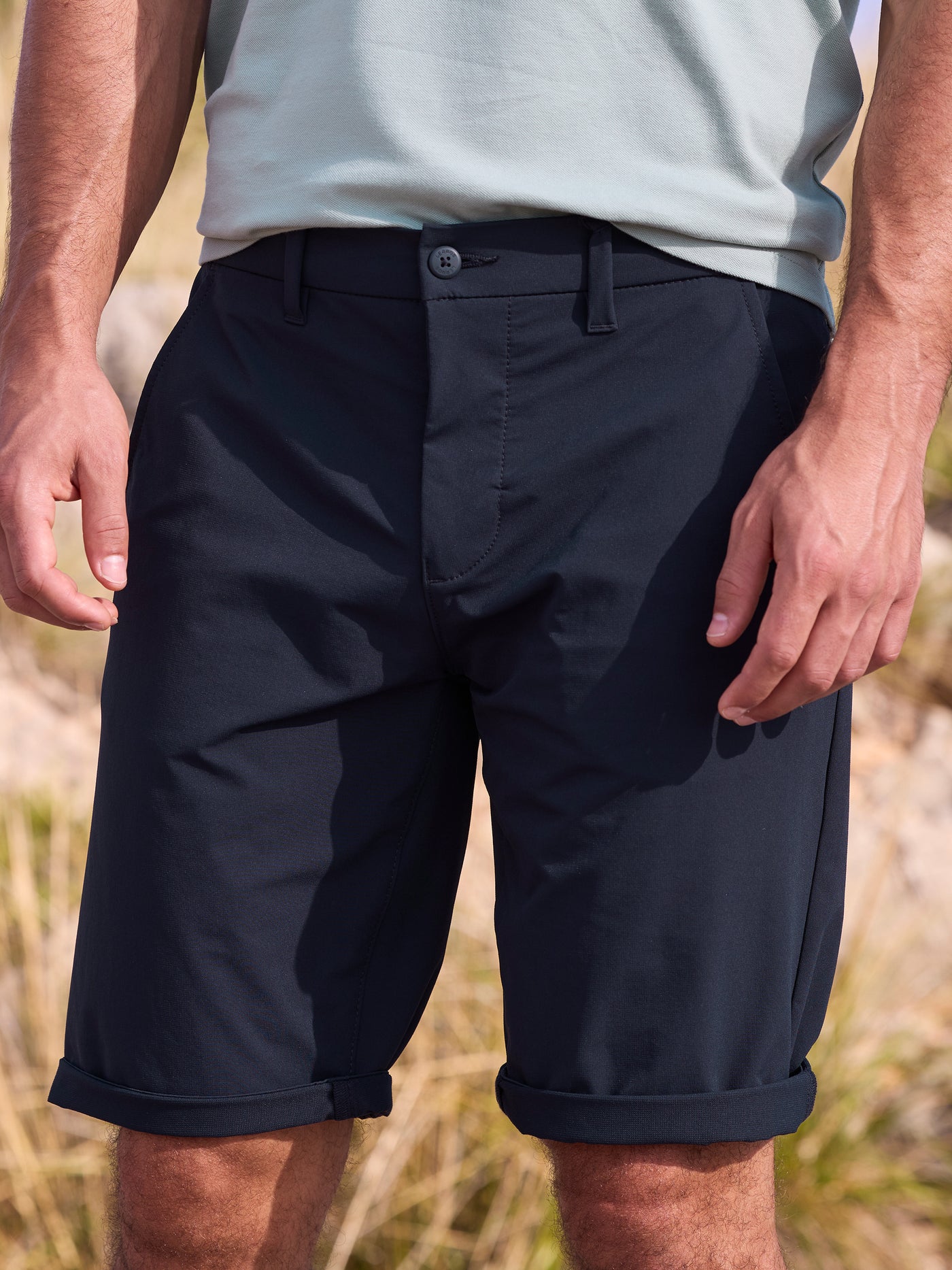 Sportliche Chino-Shorts aus flexiblem Nylon-Mix - Chino Shorts