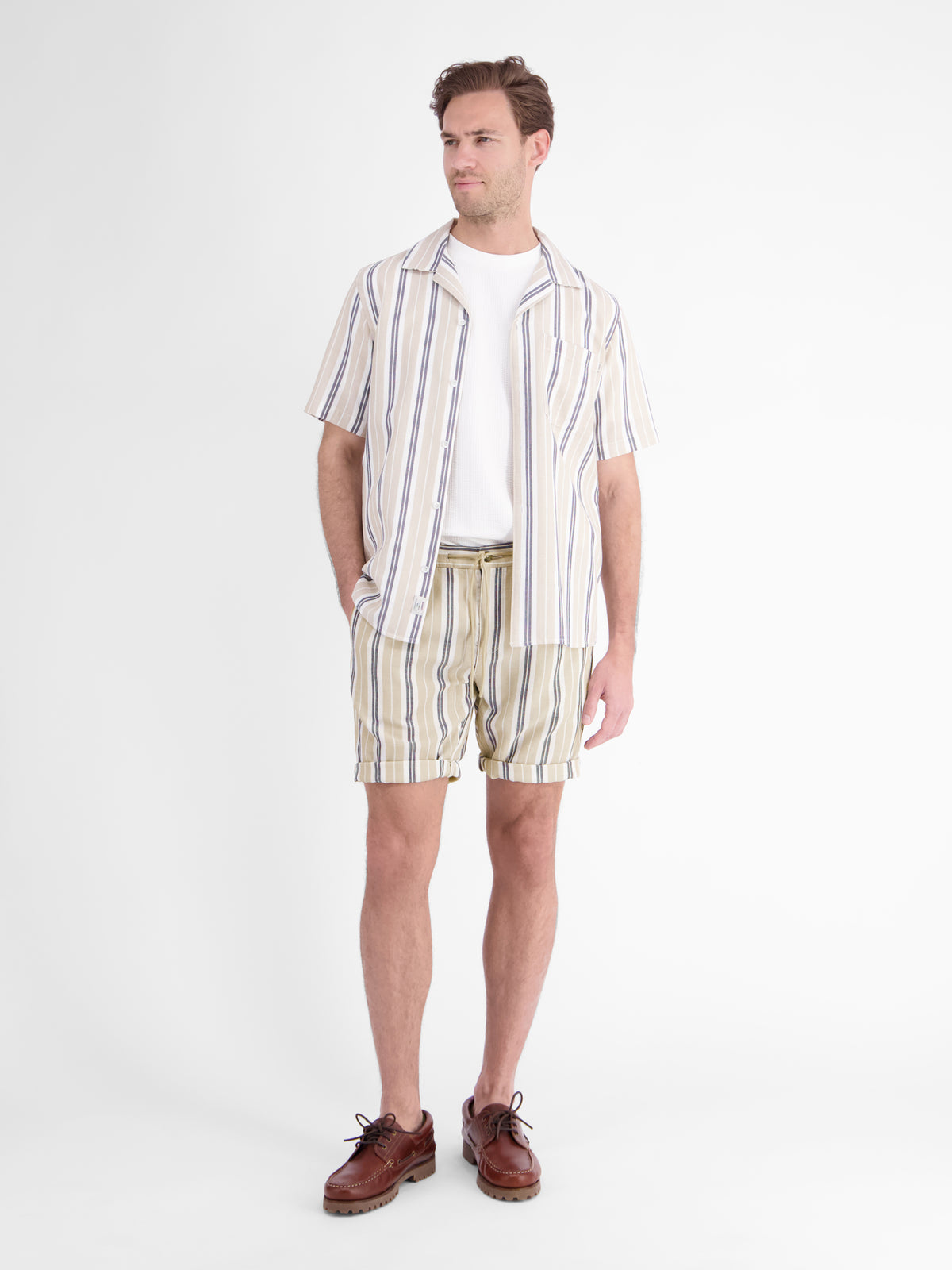 Chino-Shorts aus Baumwolle mit modischem Streifenmuster - Chino Shorts