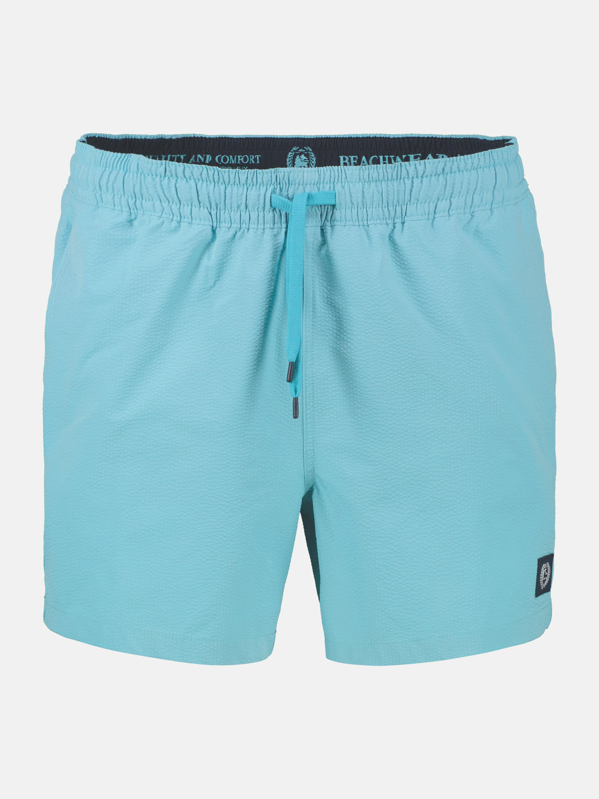 Sportive Schwimmshorts mit Tunnelzugbund in großen Größen - Badehose