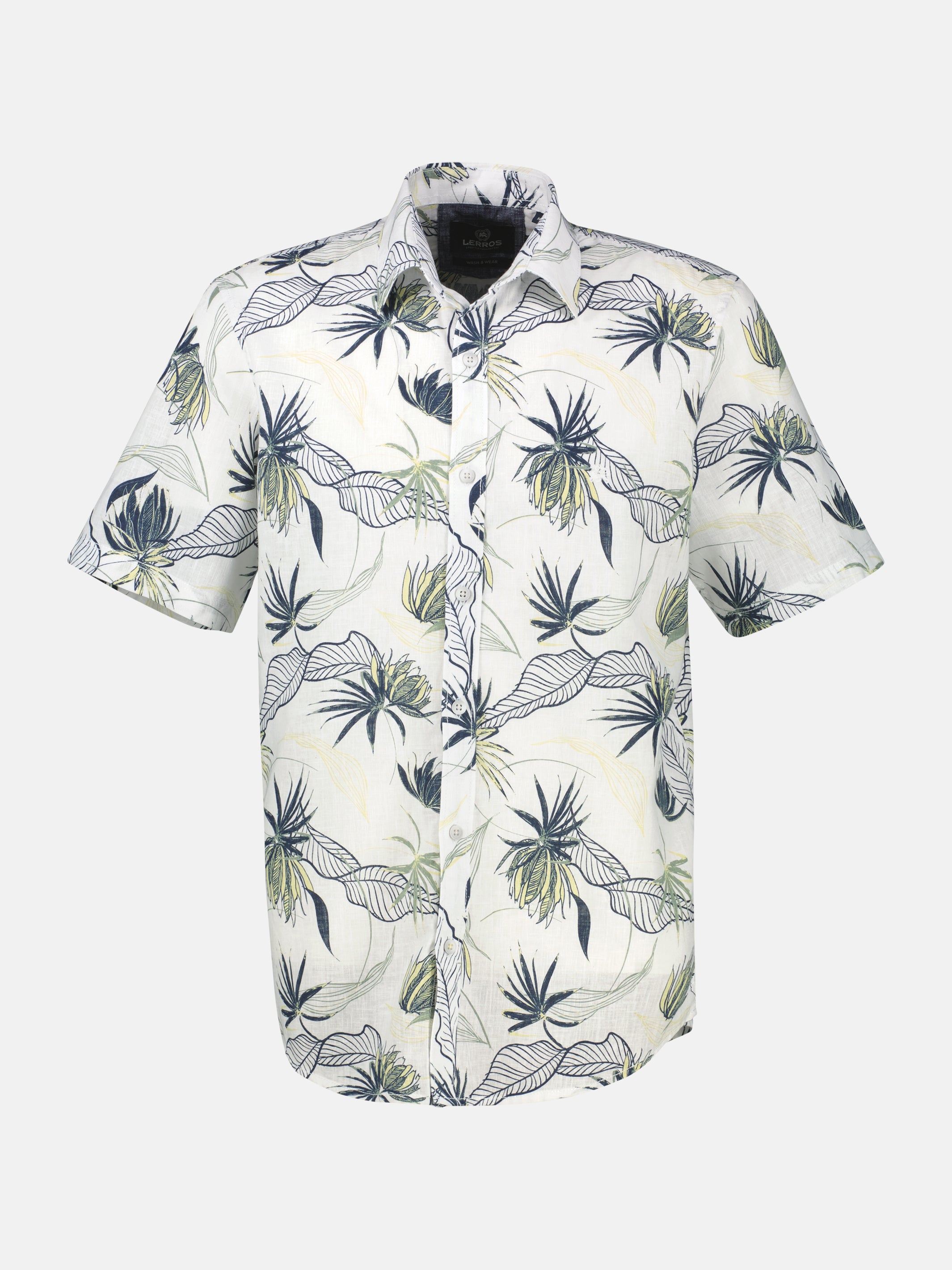 Casual Kurzarmhemd mit floralem Print aus leichtem Material - Kurzarmhemd