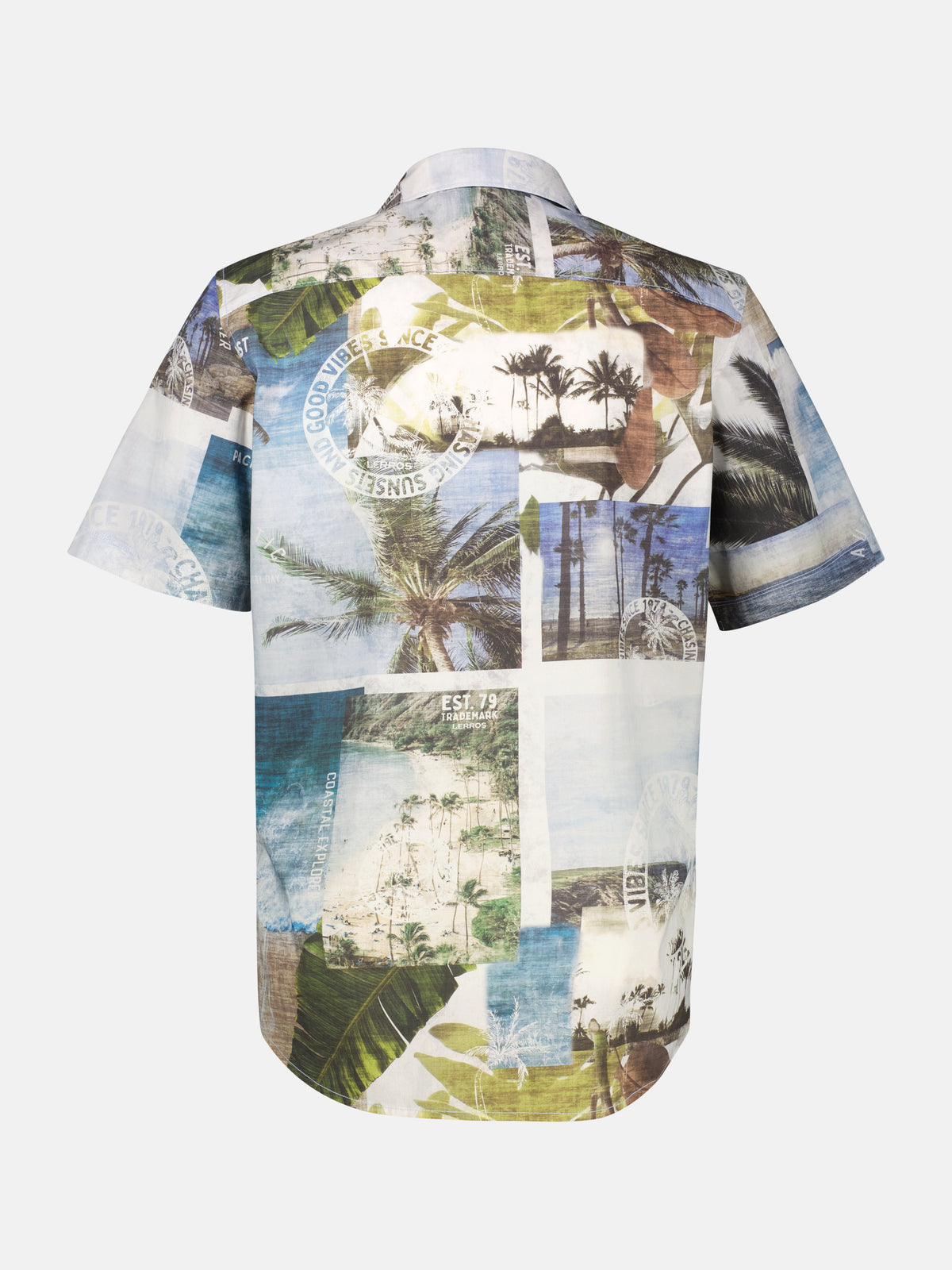 Bequemes und leichtes Stretch Kurzarmhemd im Hawaii-Look - Kurzarmhemd