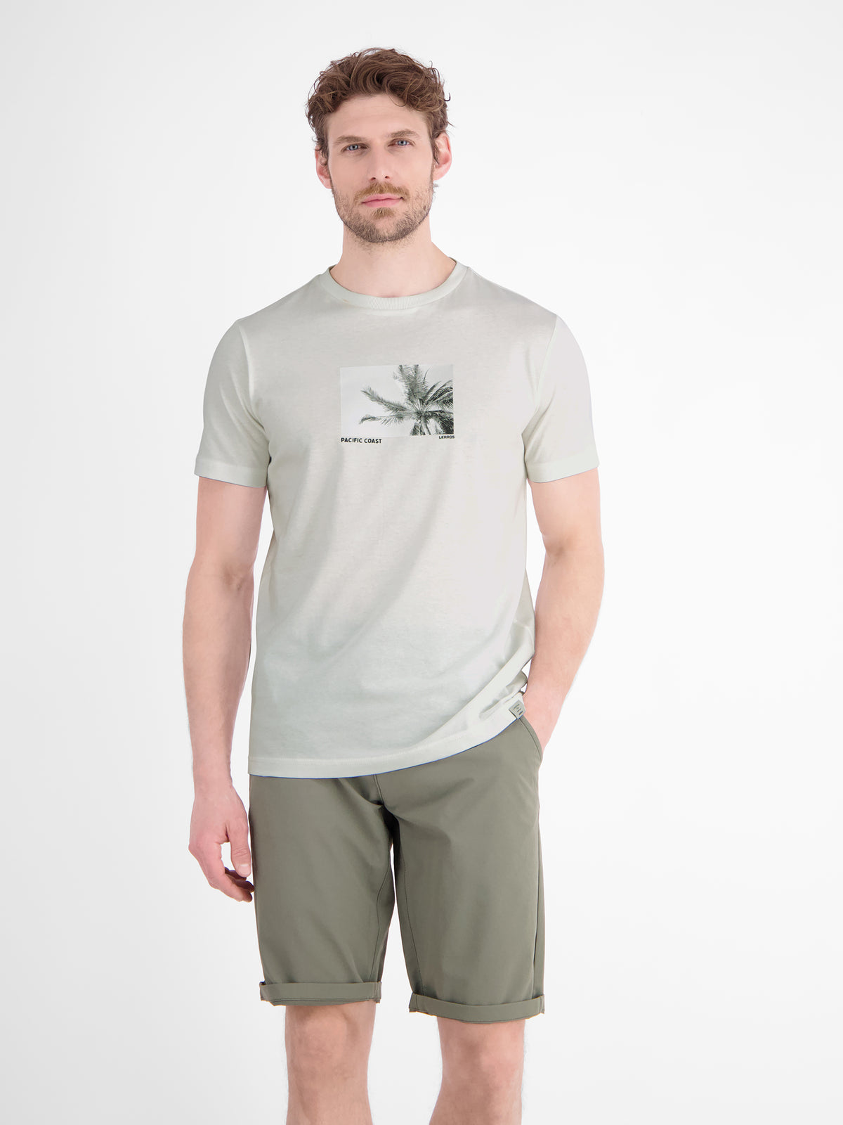 Baumwoll T-Shirt mit Motiv-Print und bequemem Rundkragen - T-Shirt Rundhals