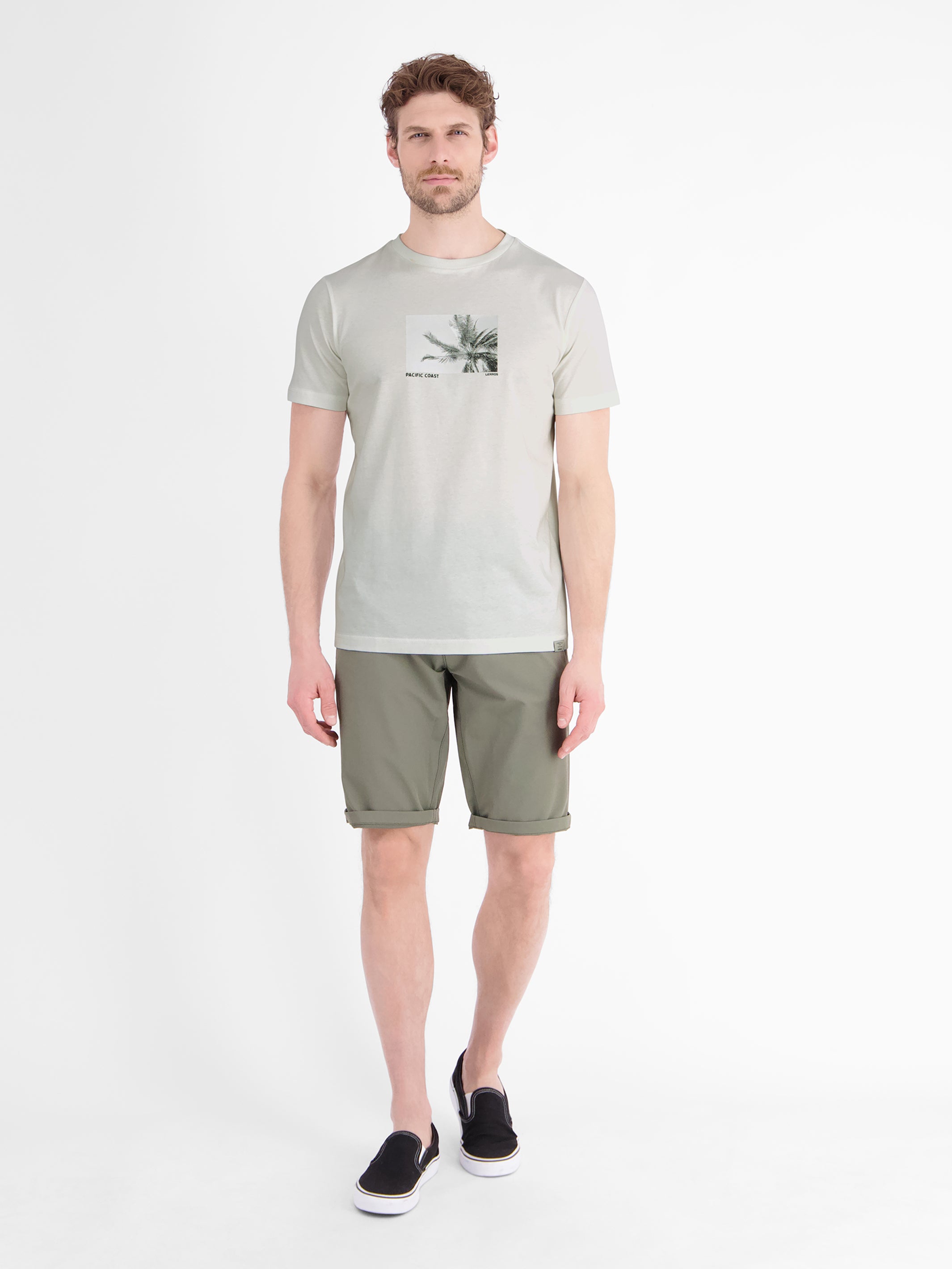 Baumwoll T-Shirt mit Motiv-Print und bequemem Rundkragen - T-Shirt Rundhals