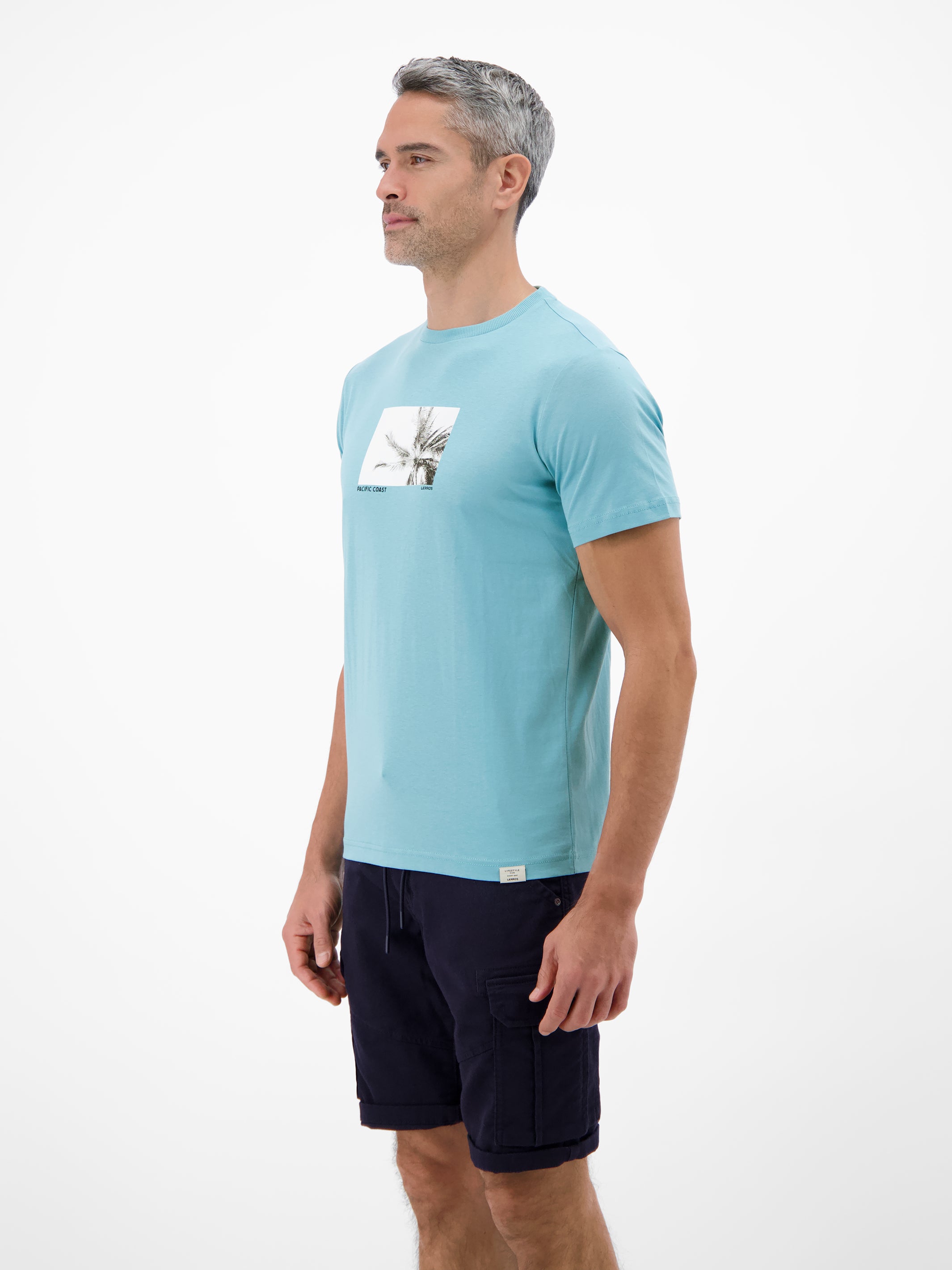 Baumwoll T-Shirt mit Motiv-Print und bequemem Rundkragen - T-Shirt Rundhals