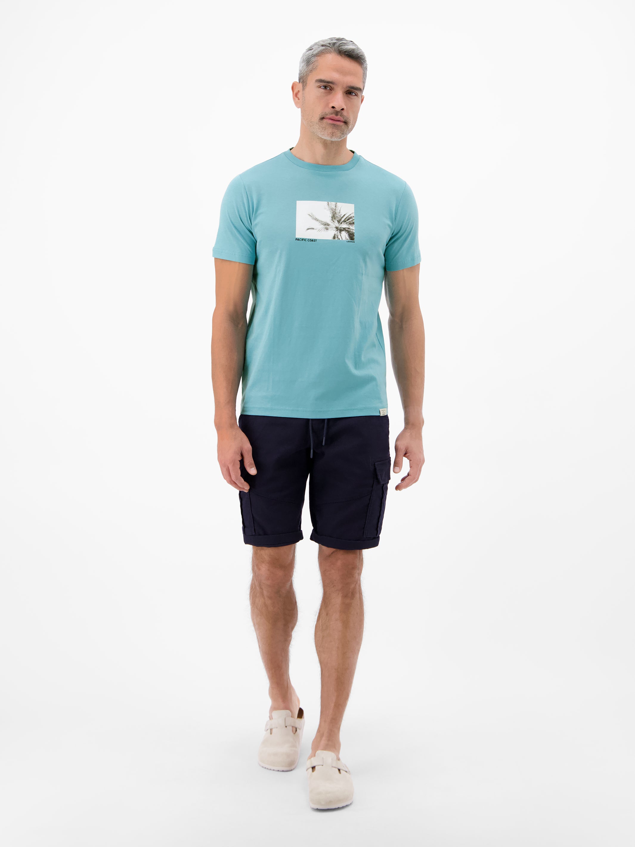 Baumwoll T-Shirt mit Motiv-Print und bequemem Rundkragen - T-Shirt Rundhals
