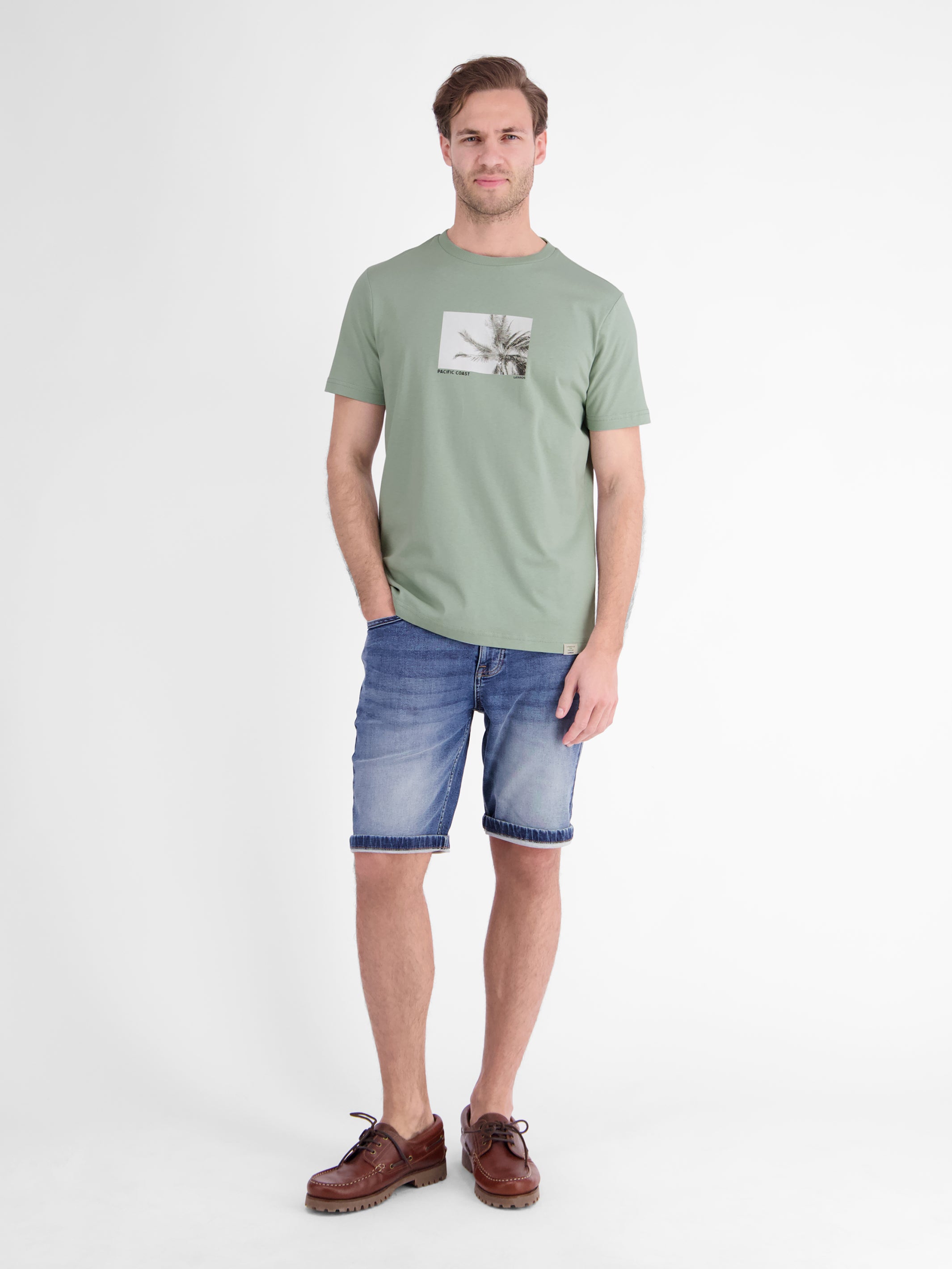 Baumwoll T-Shirt mit Motiv-Print und bequemem Rundkragen - T-Shirt Rundhals