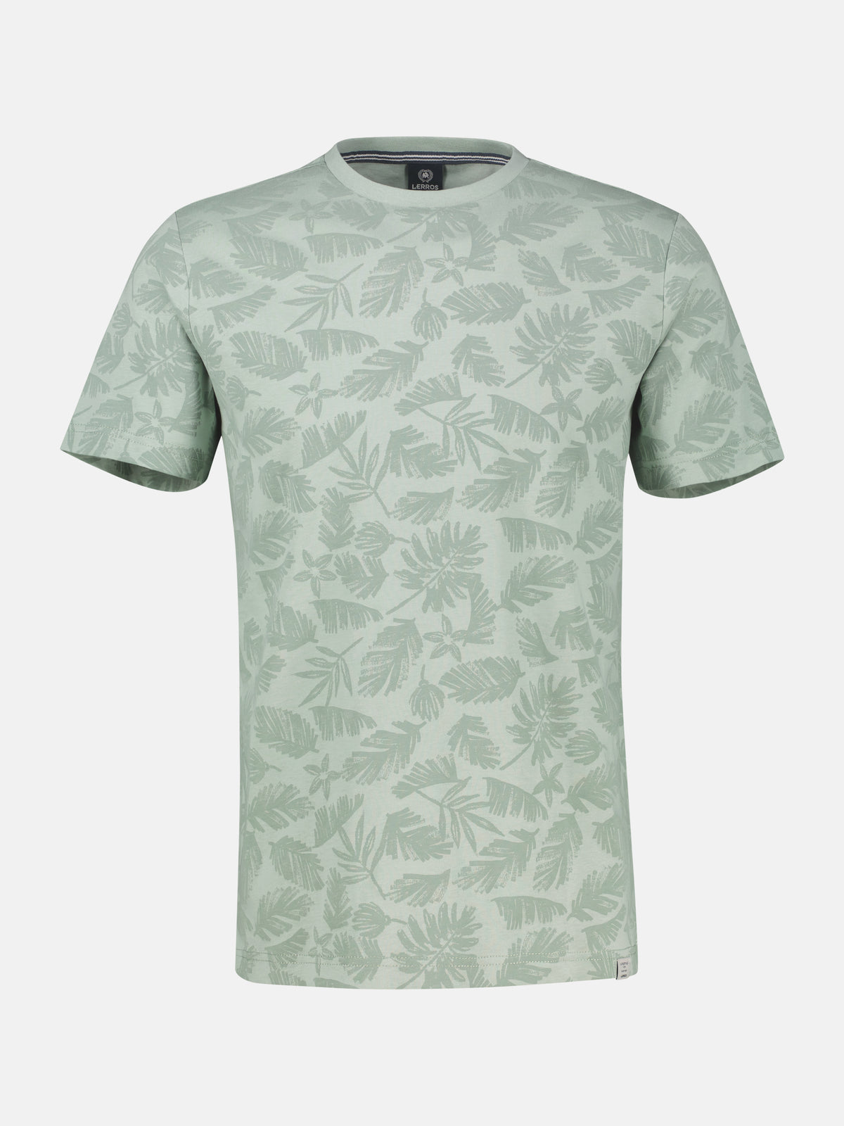 T-Shirt mit Rundkragen aus reiner Baumwolle mit Flower-Print - T-Shirt Rundhals