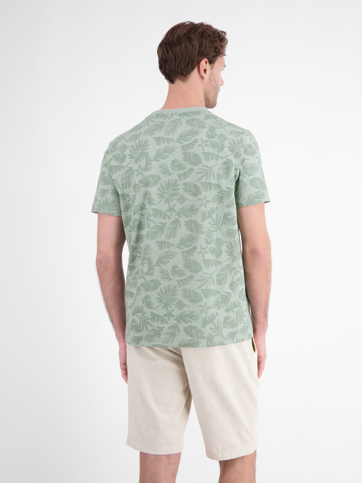 T-Shirt mit Rundkragen aus reiner Baumwolle mit Flower-Print - T-Shirt Rundhals