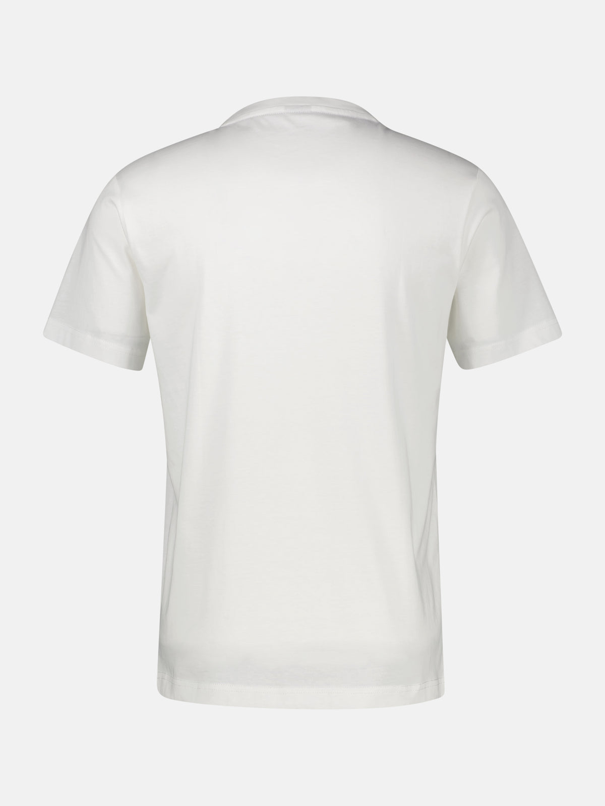 Lässiges, unifarbenes T-Shirt aus reiner Baumwolle mit Print - T-Shirt Rundhals