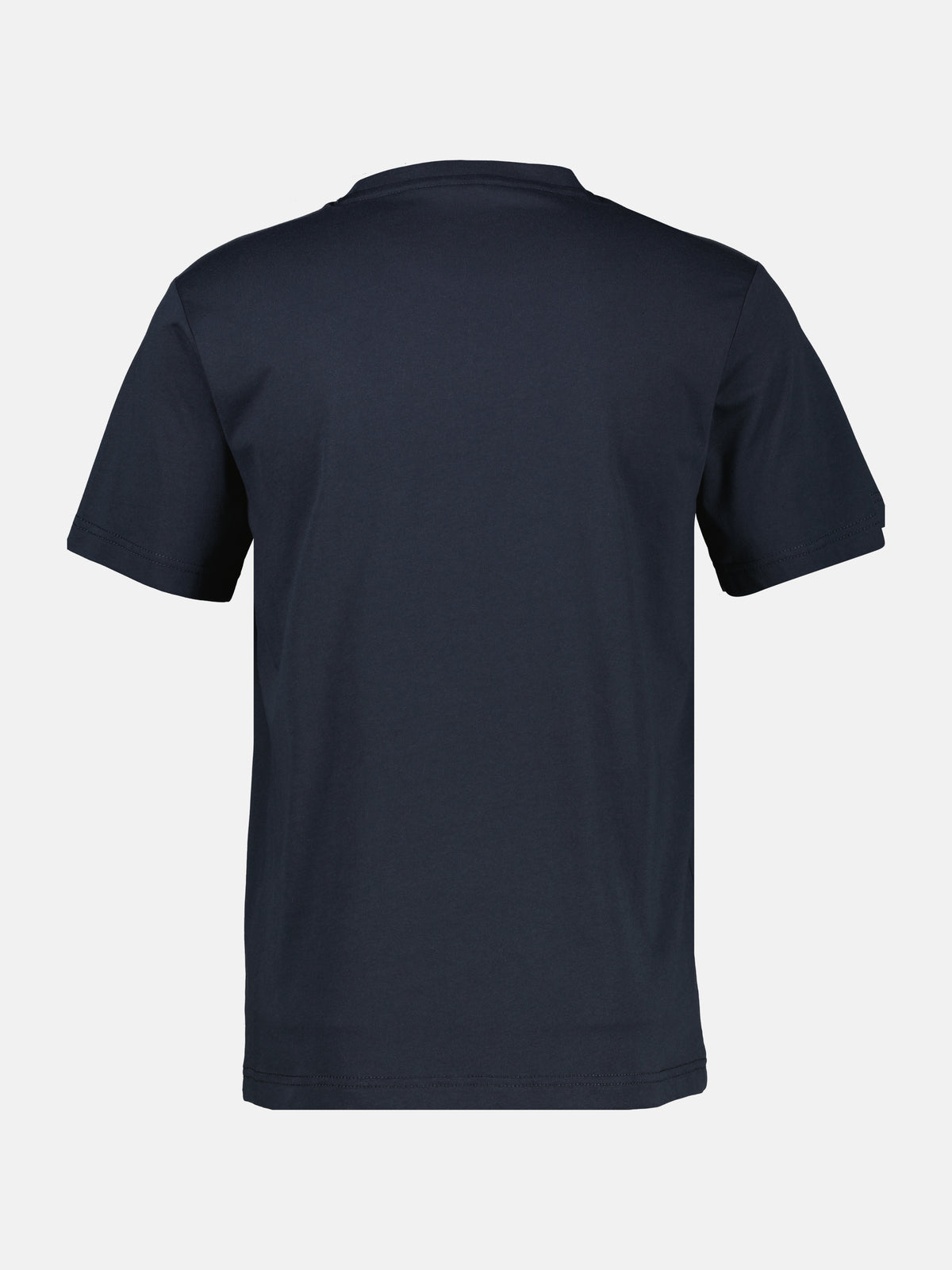 Lässiges, unifarbenes T-Shirt aus reiner Baumwolle mit Print - T-Shirt Rundhals