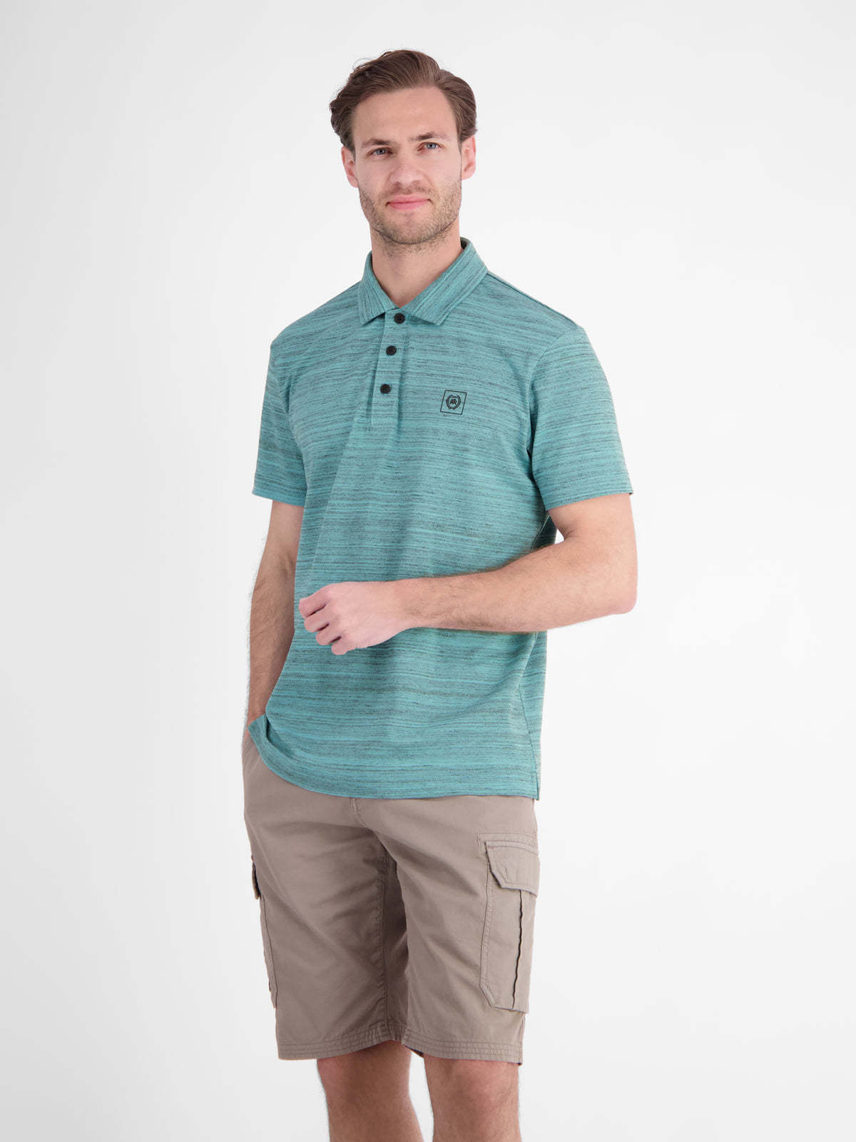 Polo aus leichtem Baumwollmischgewebe mit griffiger Haptik - Polo Shirt Kurzarm