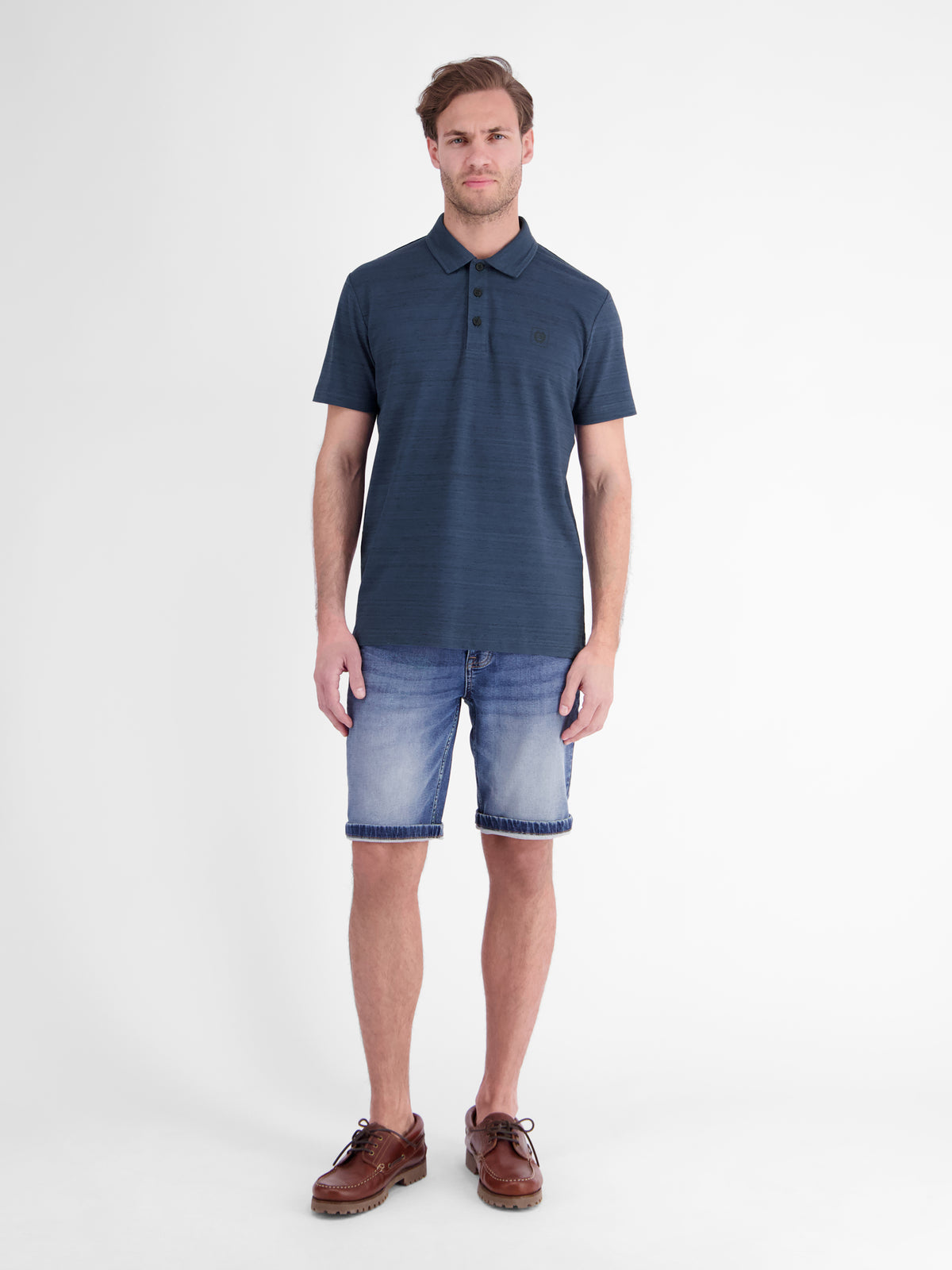 Polo aus leichtem Baumwollmischgewebe mit griffiger Haptik - Polo Shirt Kurzarm