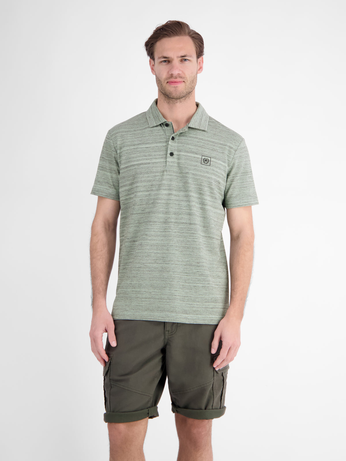 Polo aus leichtem Baumwollmischgewebe mit griffiger Haptik - Polo Shirt Kurzarm