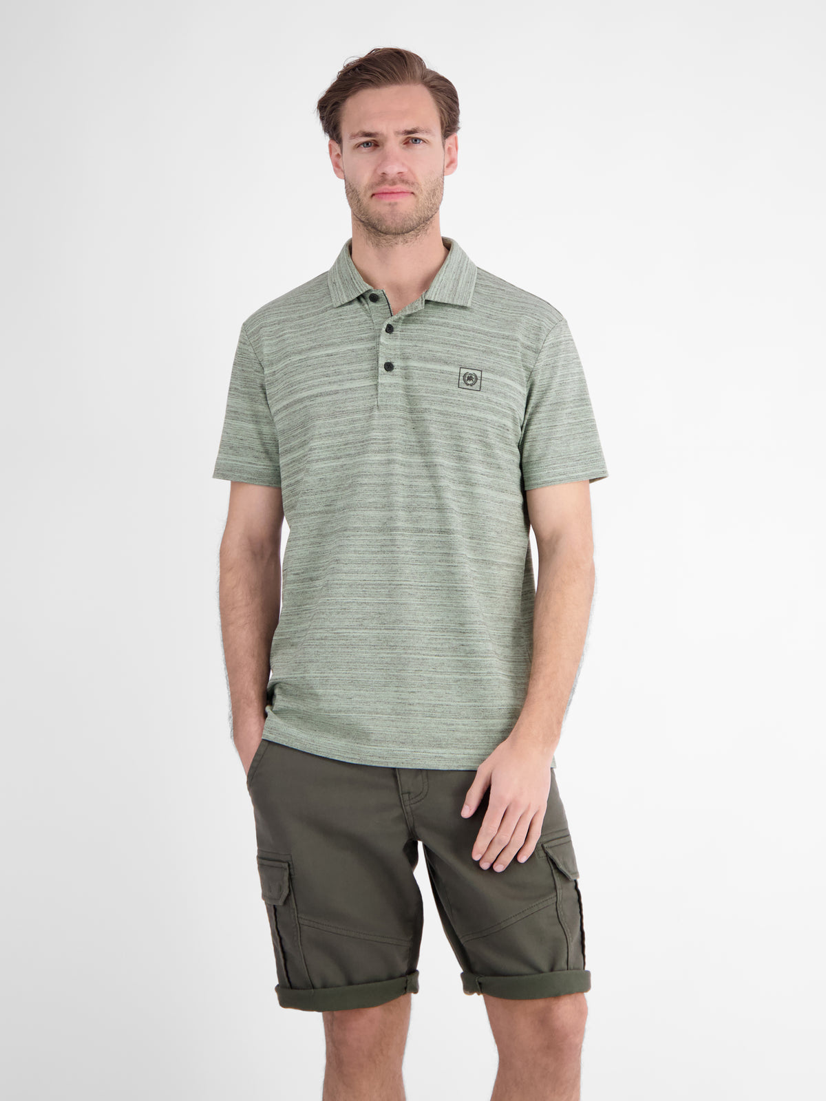 Polo aus leichtem Baumwollmischgewebe mit griffiger Haptik - Polo Shirt Kurzarm