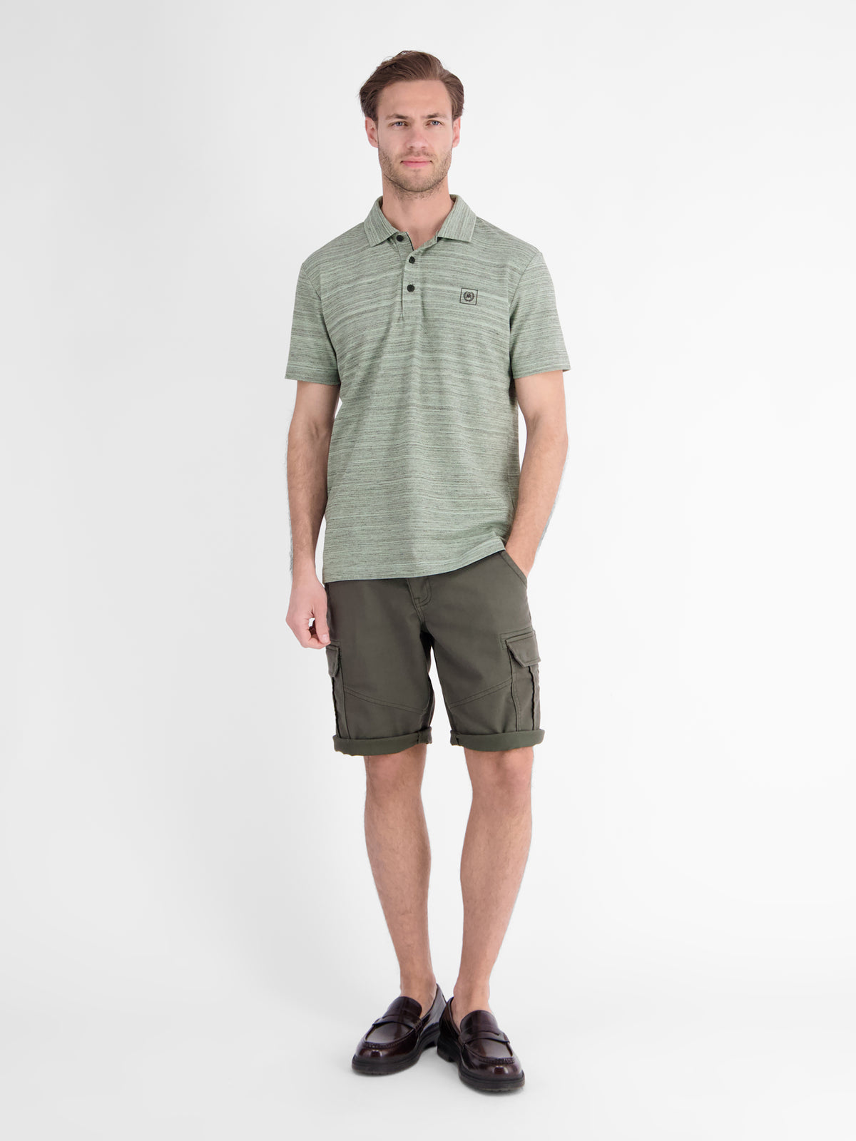 Polo aus leichtem Baumwollmischgewebe mit griffiger Haptik - Polo Shirt Kurzarm