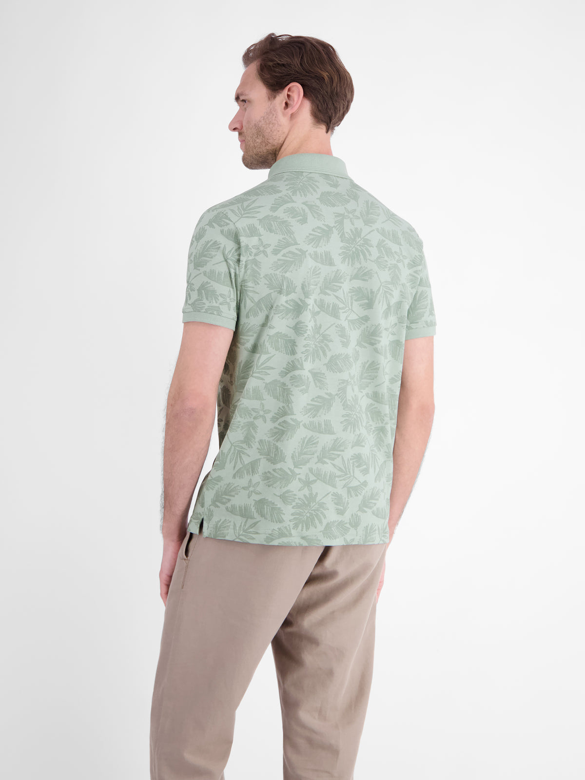 Poloshirt mit stylishem Blumen-Print und bequemen Bündchen - Polo Shirt Kurzarm