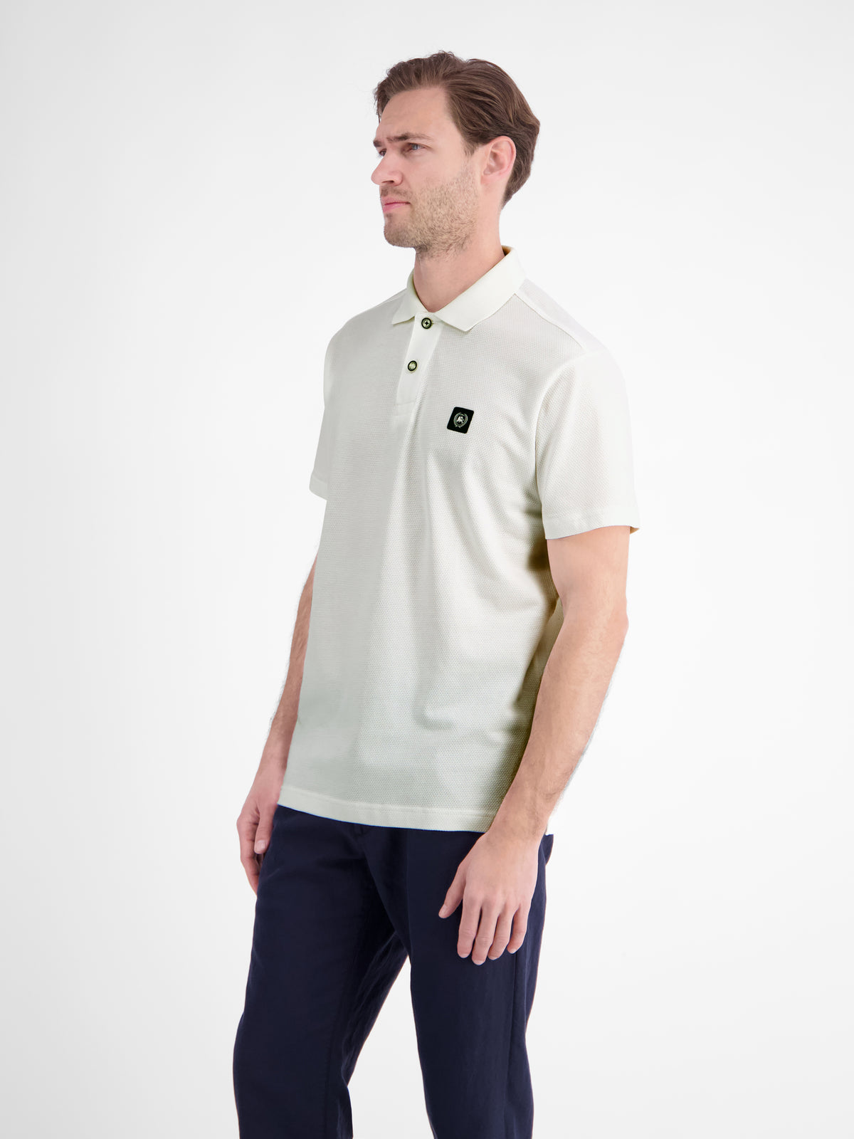 Maskulines Poloshirt aus Baumwolle mit griffiger Struktur - Polo Shirt Kurzarm
