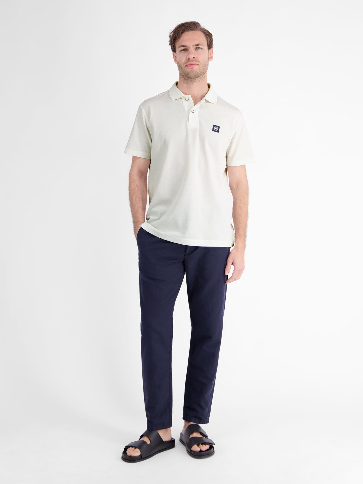 Maskulines Poloshirt aus Baumwolle mit griffiger Struktur - Polo Shirt Kurzarm