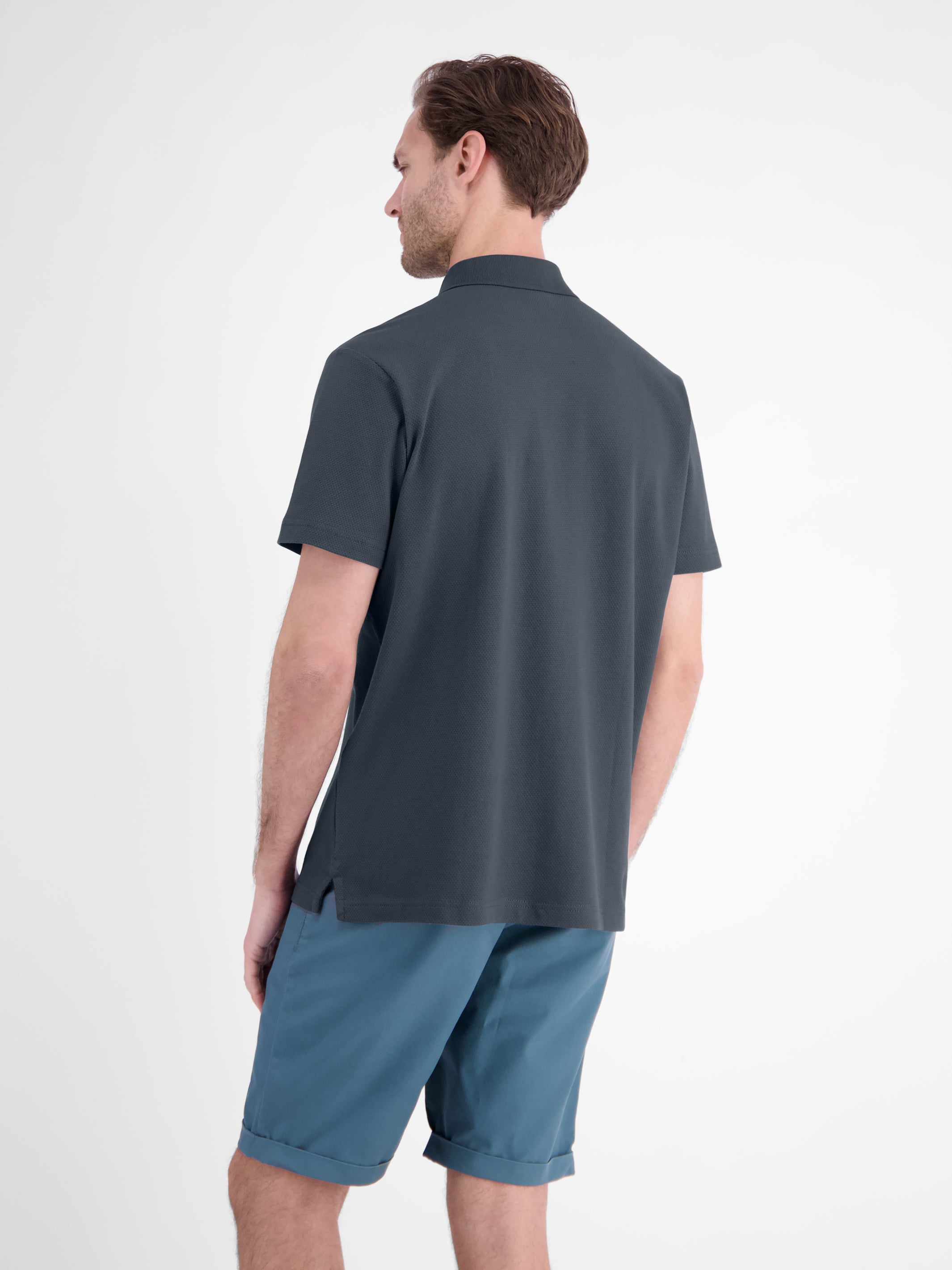 Maskulines Poloshirt aus Baumwolle mit griffiger Struktur - Polo Shirt Kurzarm