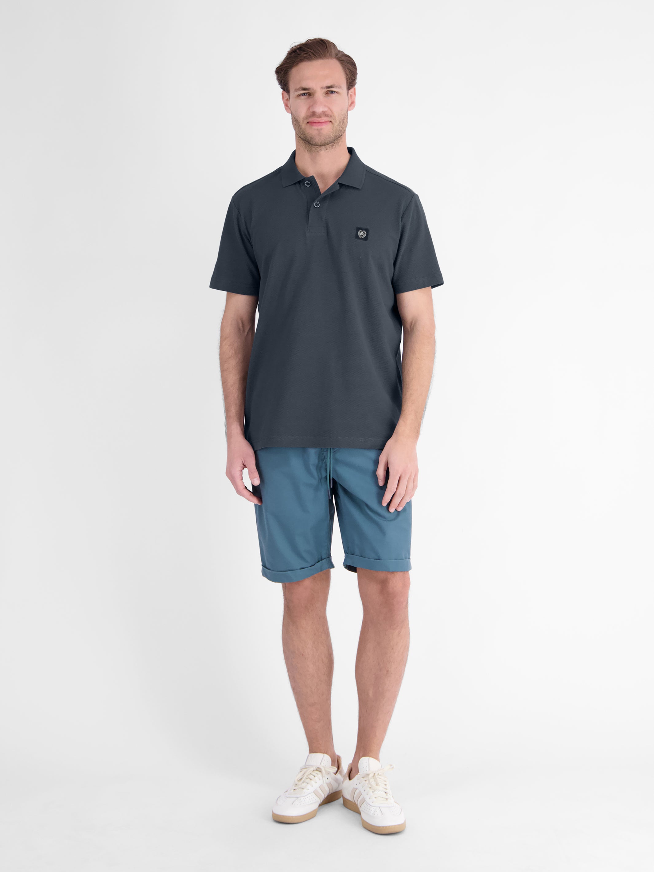 Maskulines Poloshirt aus Baumwolle mit griffiger Struktur - Polo Shirt Kurzarm