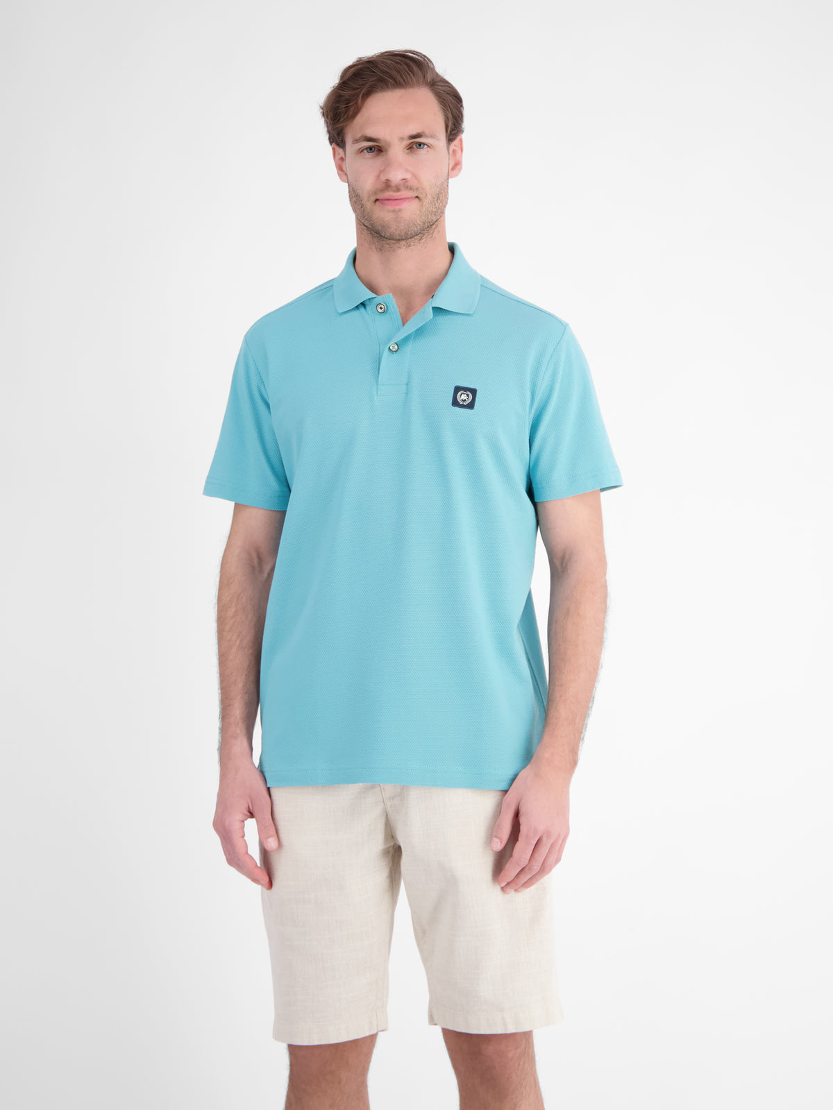 Maskulines Poloshirt aus Baumwolle mit griffiger Struktur - Polo Shirt Kurzarm