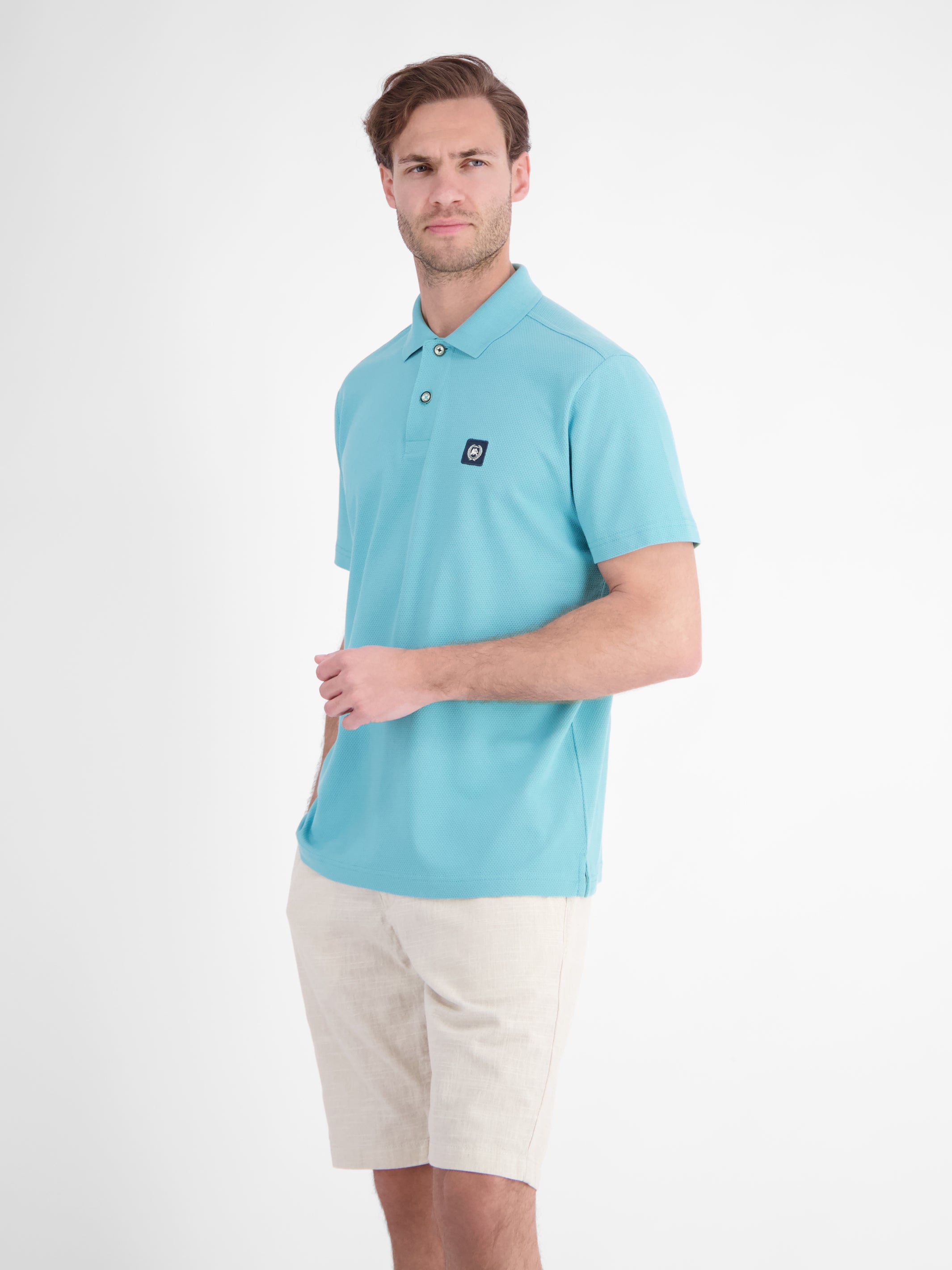 Maskulines Poloshirt aus Baumwolle mit griffiger Struktur - Polo Shirt Kurzarm