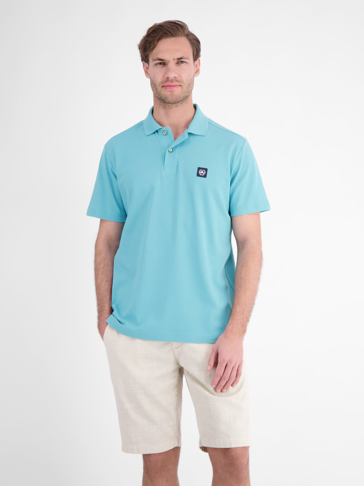 Maskulines Poloshirt aus Baumwolle mit griffiger Struktur - Polo Shirt Kurzarm