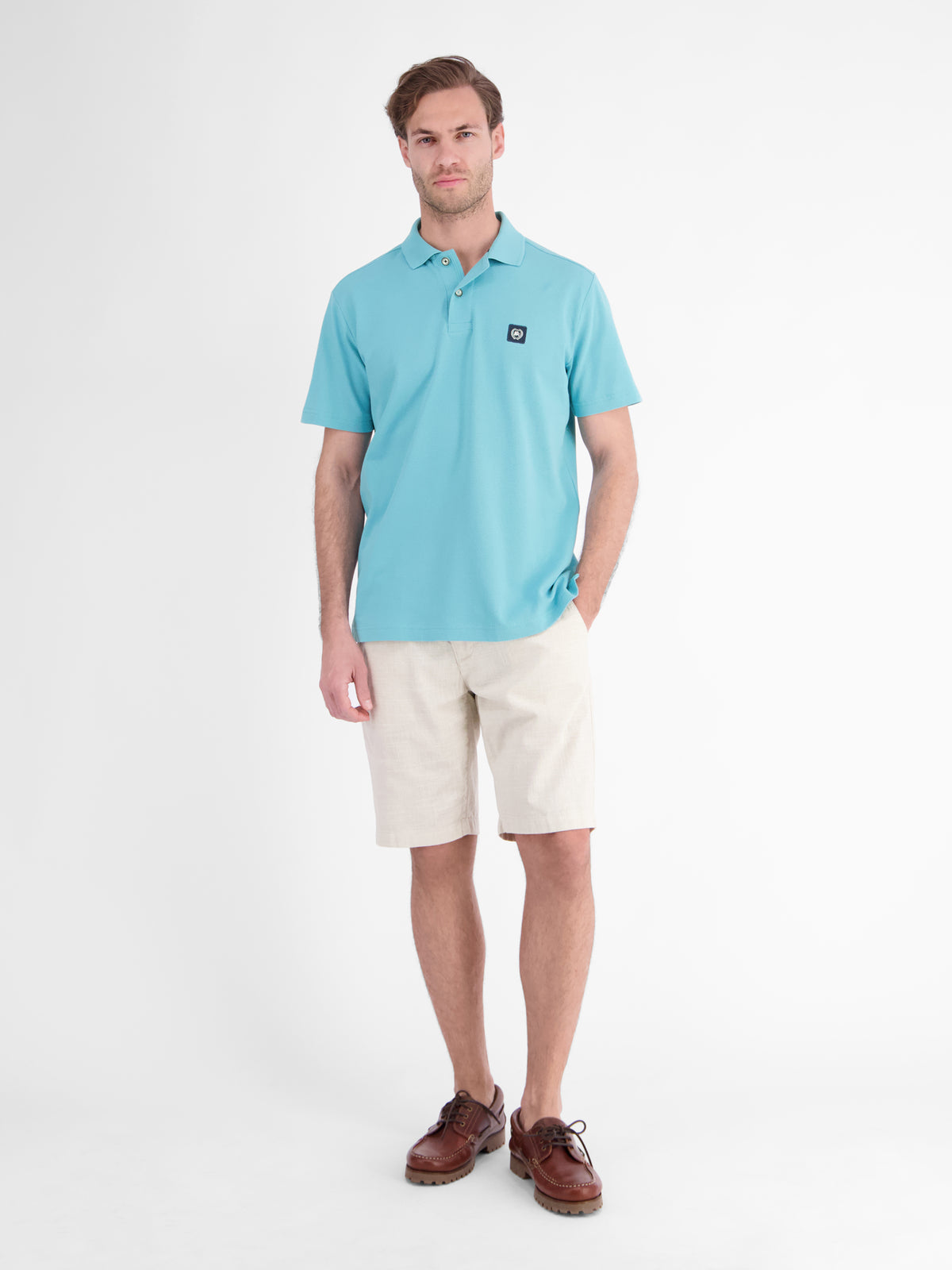 Maskulines Poloshirt aus Baumwolle mit griffiger Struktur - Polo Shirt Kurzarm
