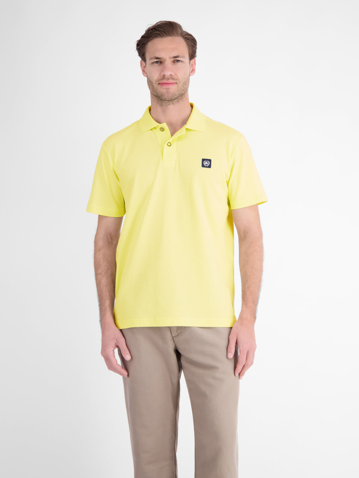 Maskulines Poloshirt aus Baumwolle mit griffiger Struktur - Polo Shirt Kurzarm